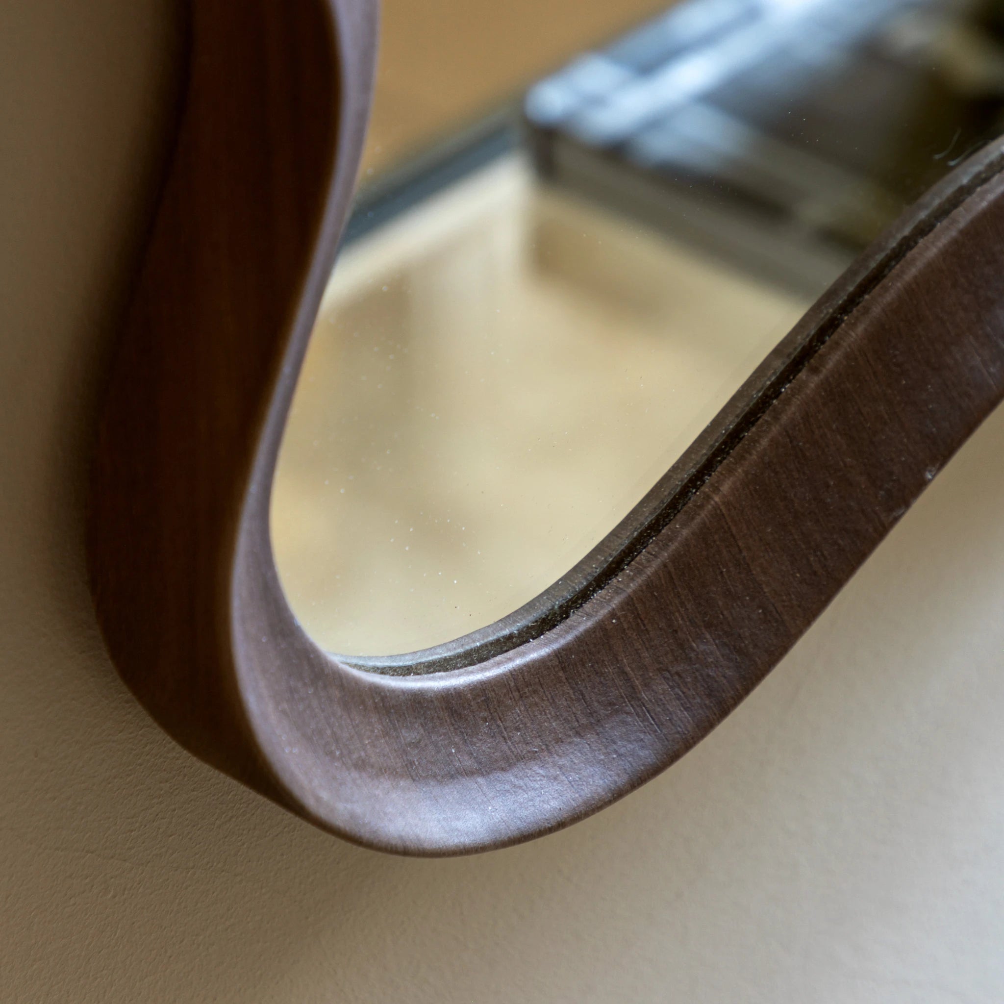 Ondaro Walnut Brown Wood Wall Mirror 60x90cm