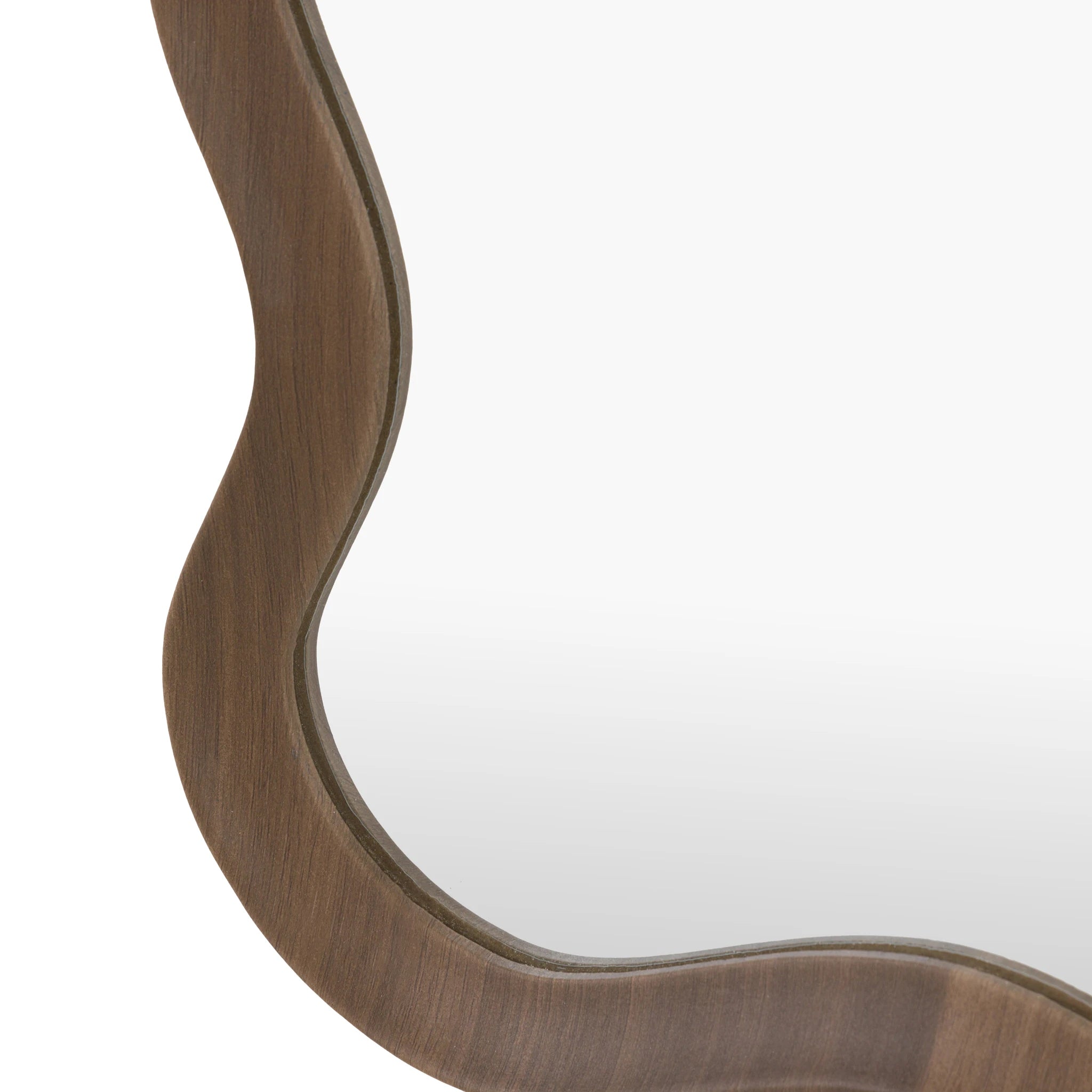 Ondaro Walnut Brown Wood Wall Mirror 60x90cm
