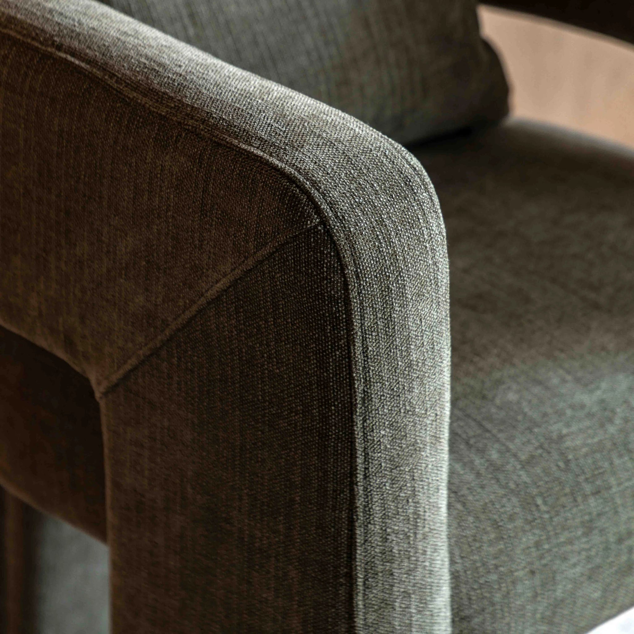 Vescia Green Fabric Armchair