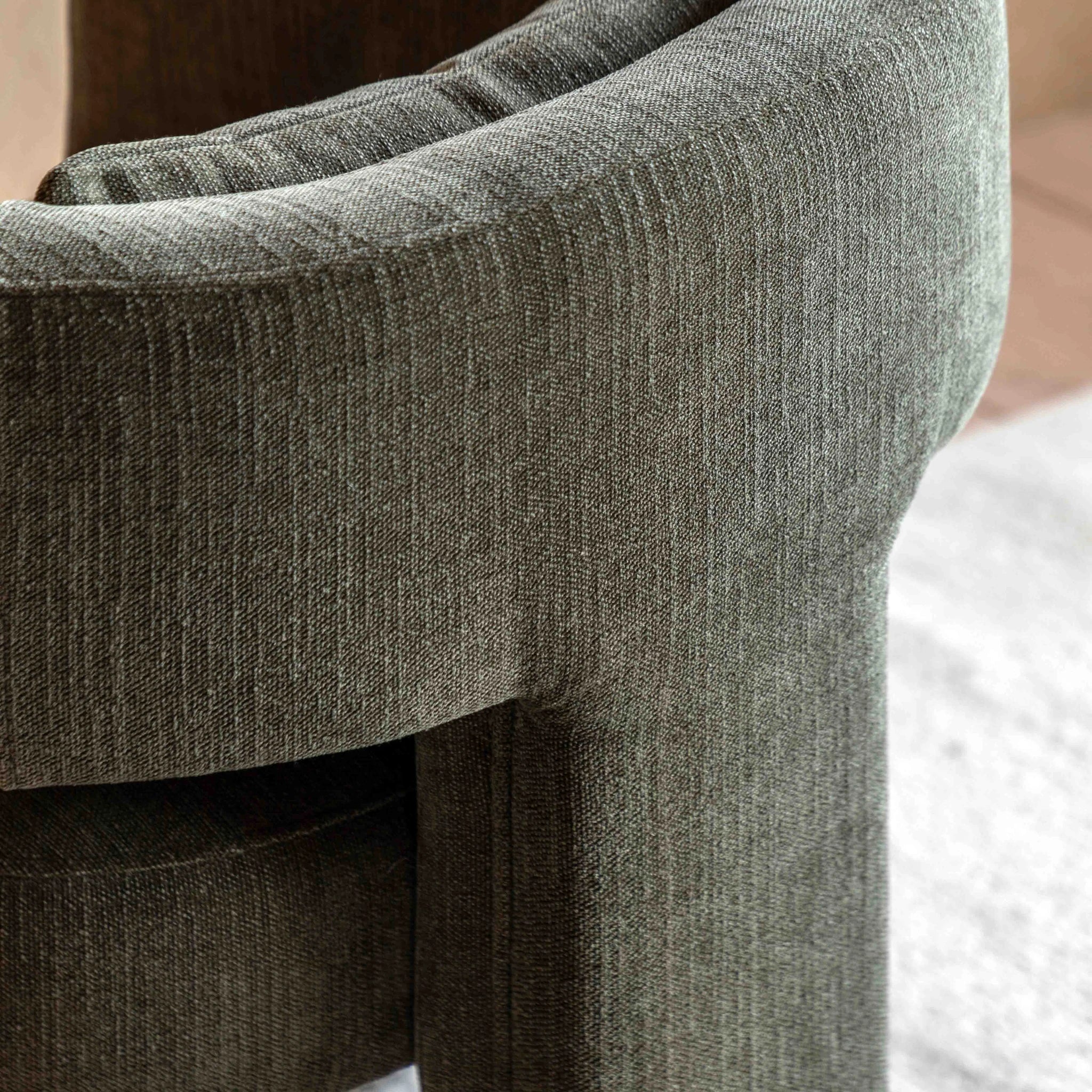Vescia Green Fabric Armchair
