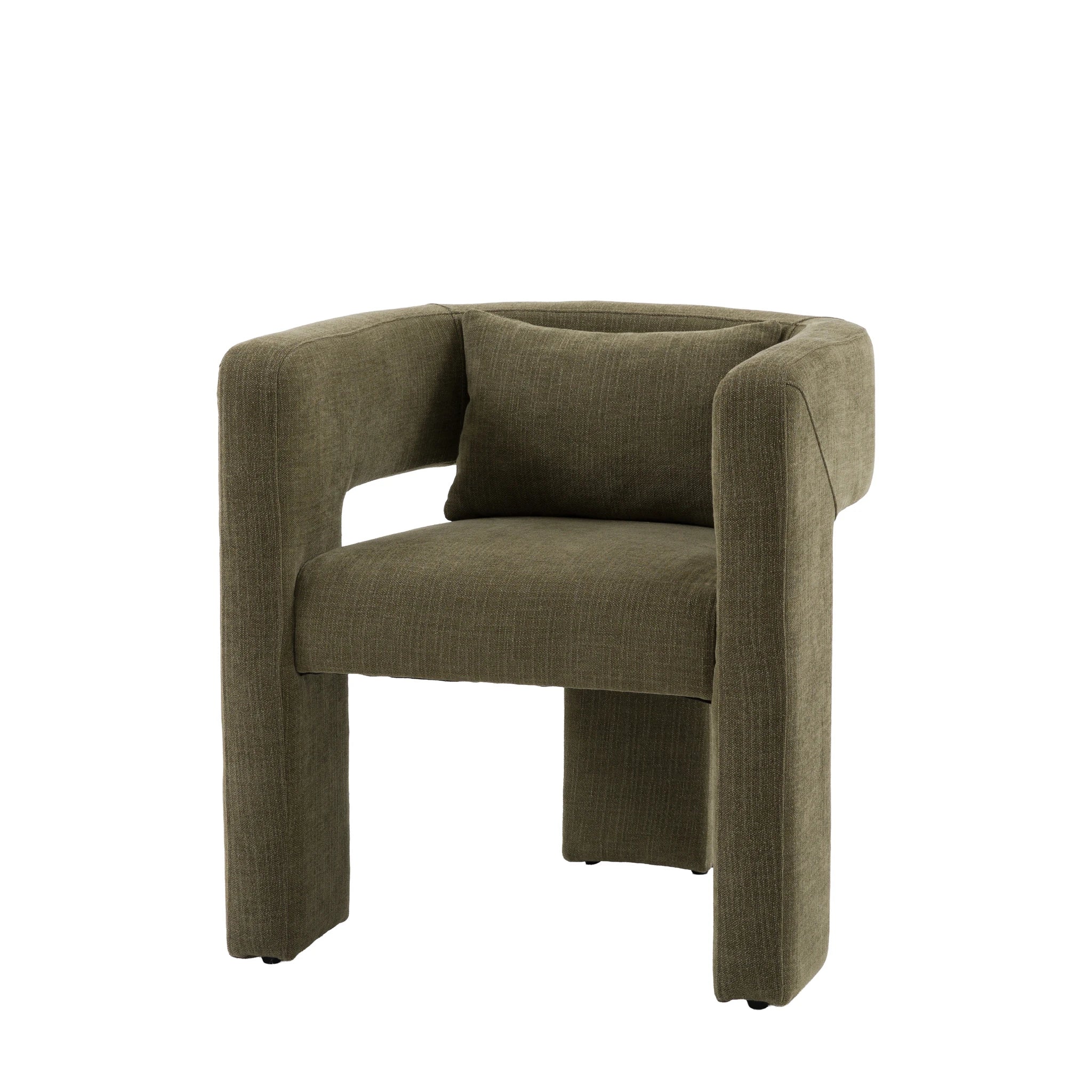 Vescia Green Fabric Armchair