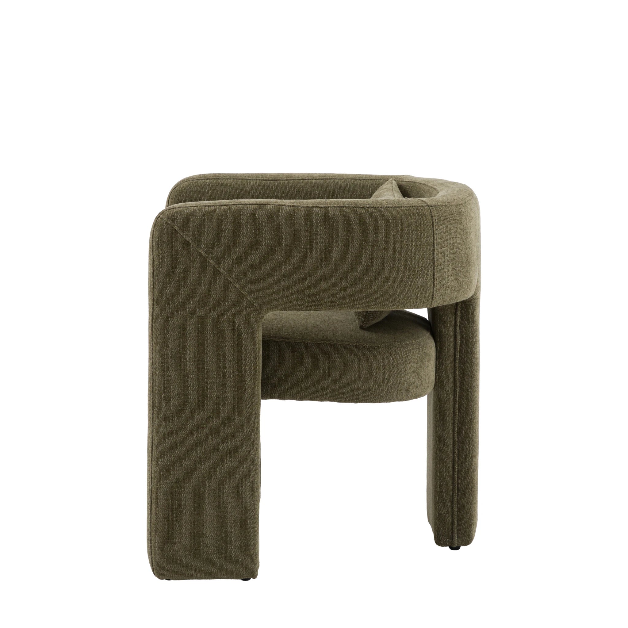 Vescia Green Fabric Armchair