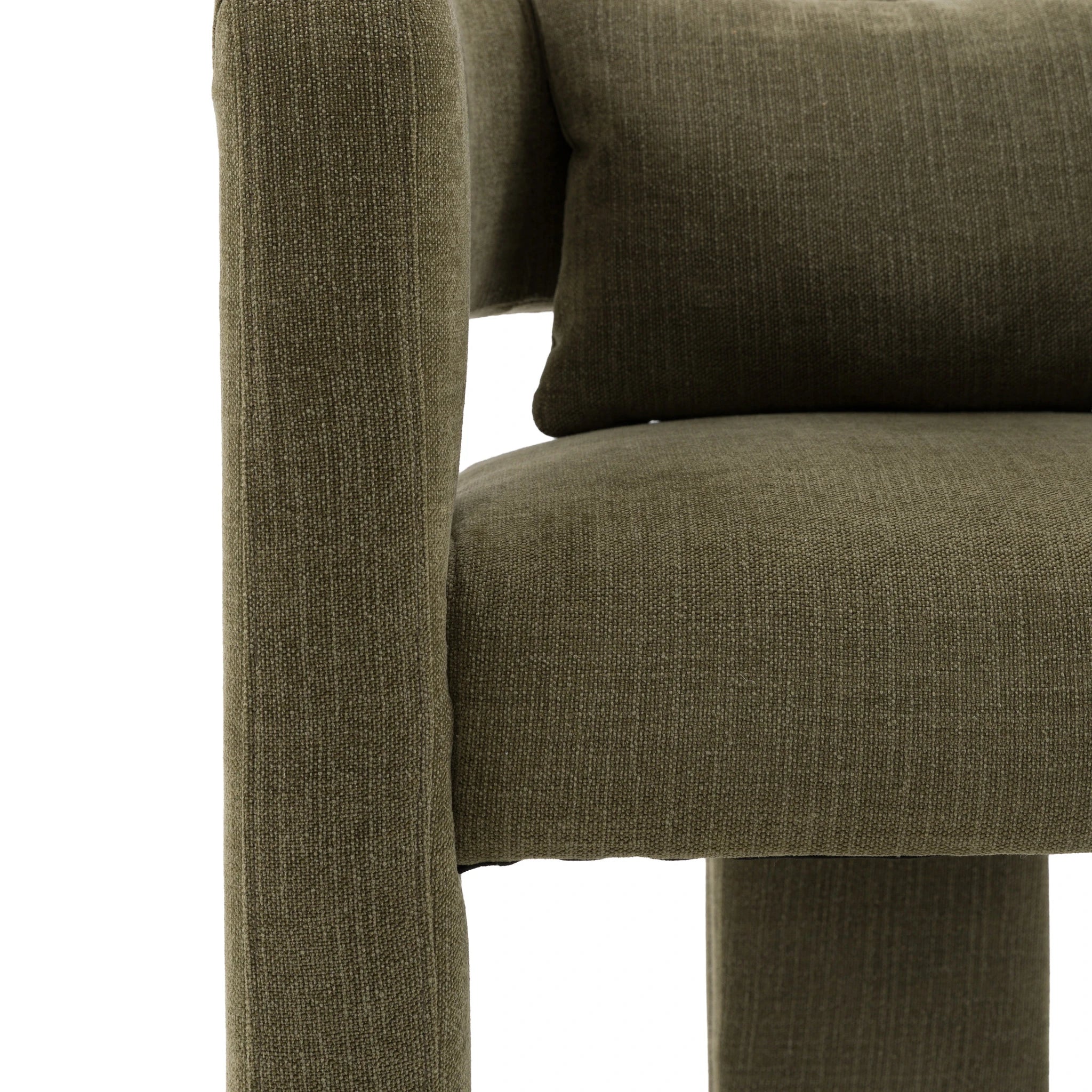 Vescia Green Fabric Armchair