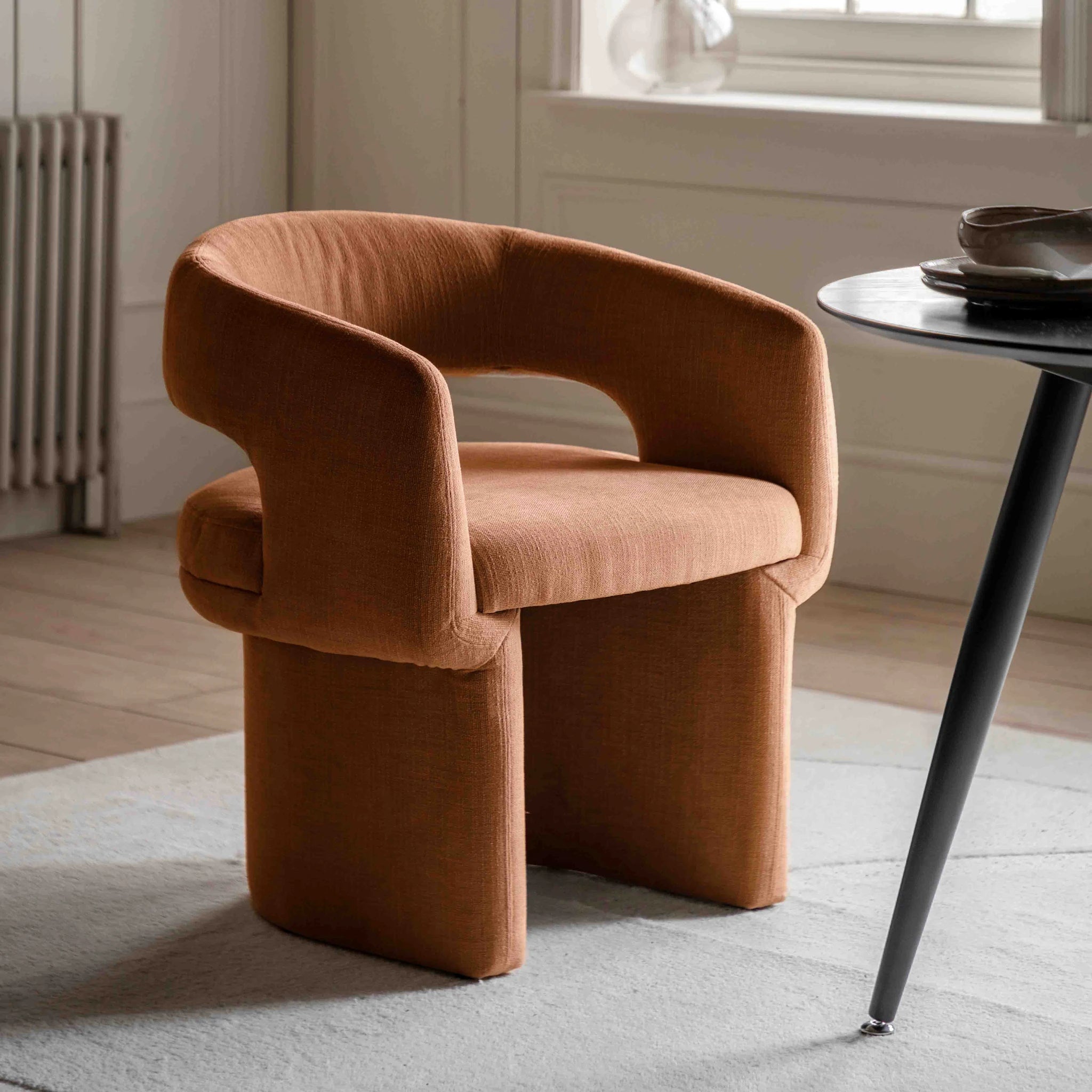 Harlo Rust Fabric Dining Chair