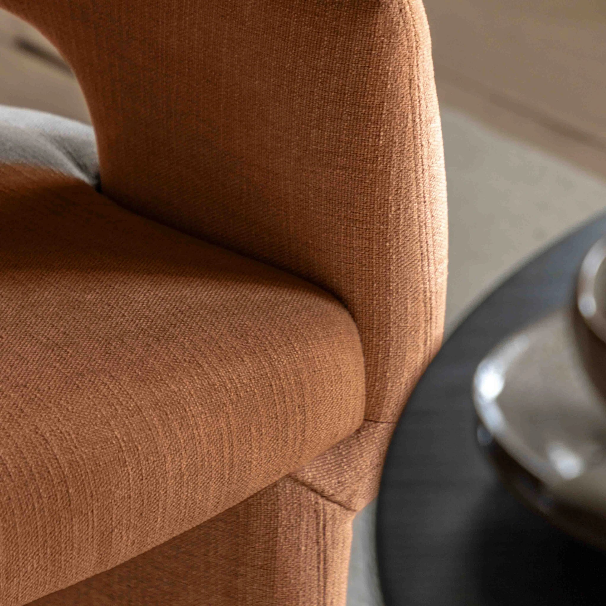 Harlo Rust Fabric Dining Chair