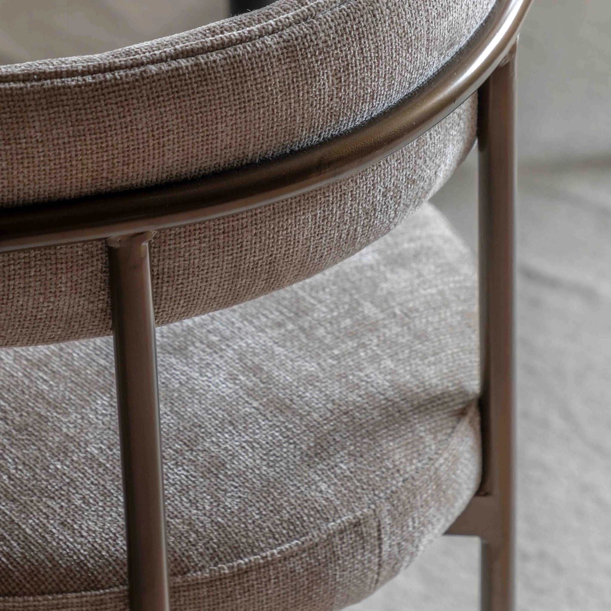 Set of 2 Ortona Natural Fabric Dining Chairs