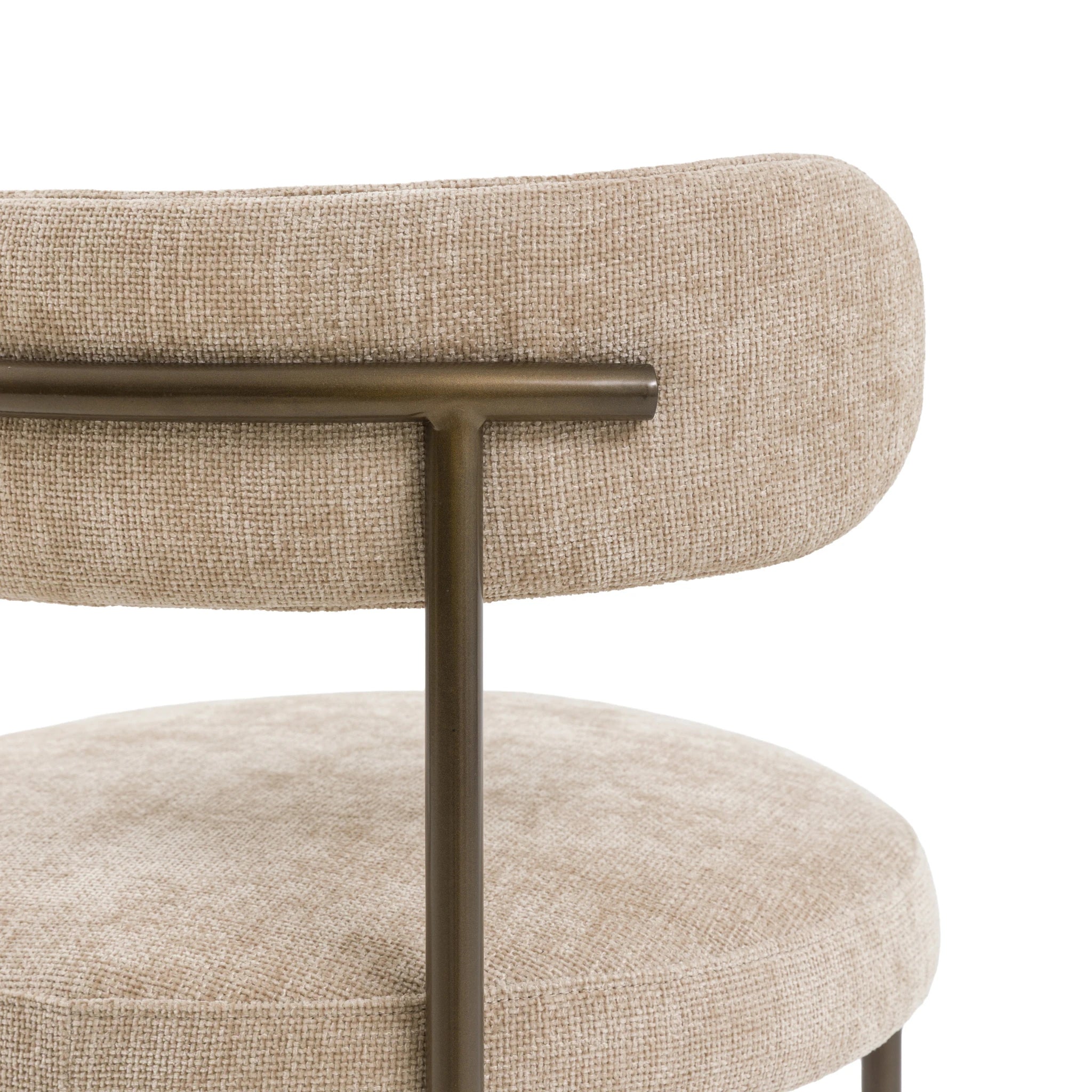 Set of 2 Ortona Natural Fabric Dining Chairs