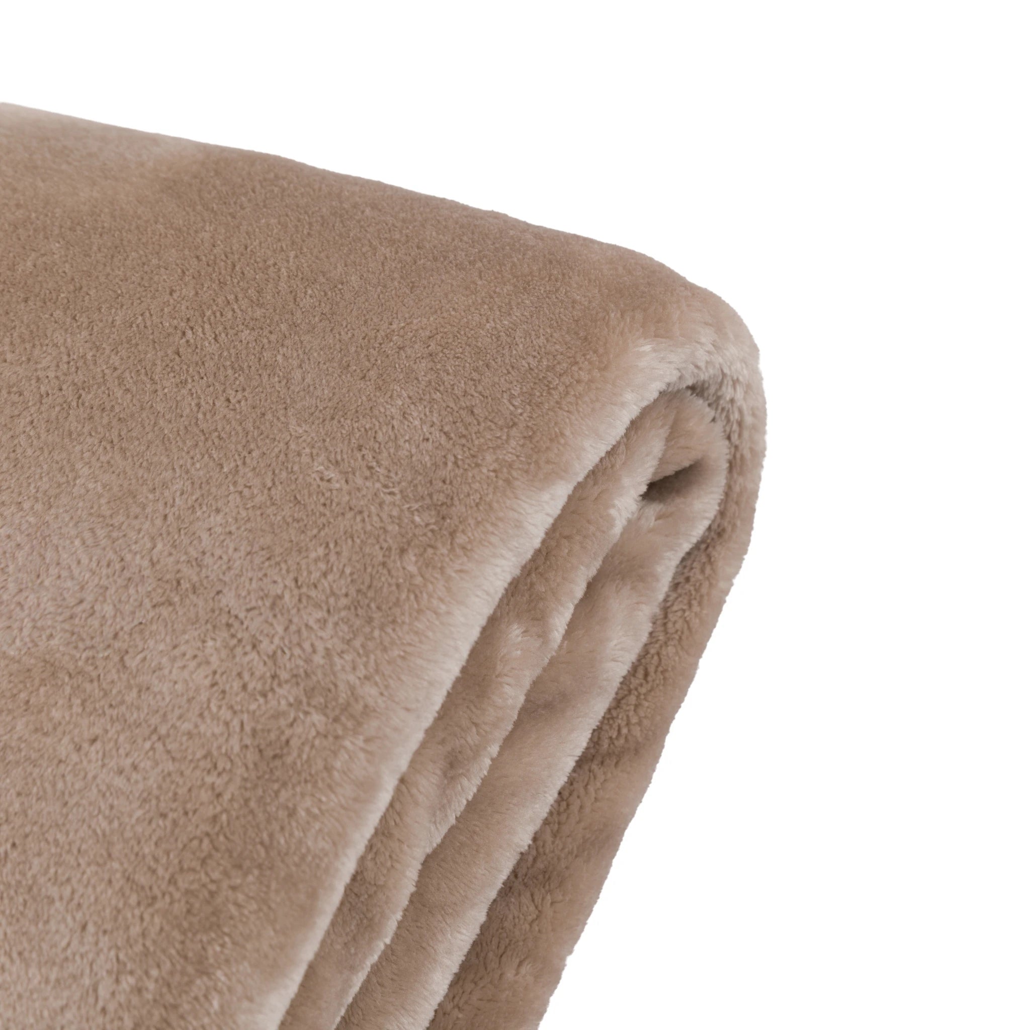 Aldervale Toasty Fleece Taupe Throw