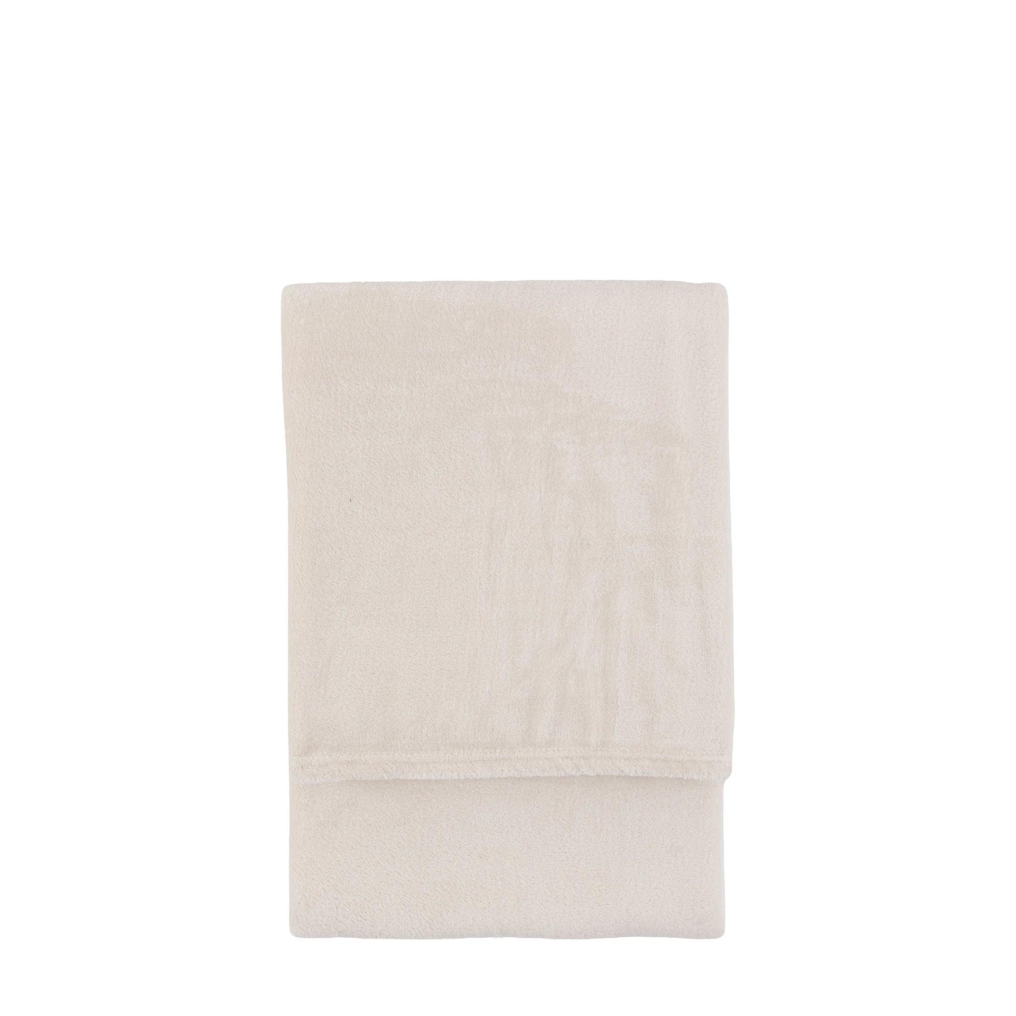 Phoenix Super Soft Flannel Fleece Ecru Throw