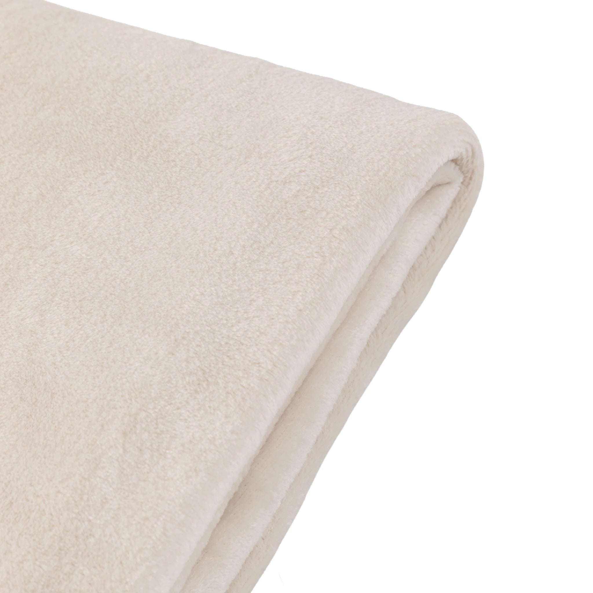 Phoenix Super Soft Flannel Fleece Ecru Throw