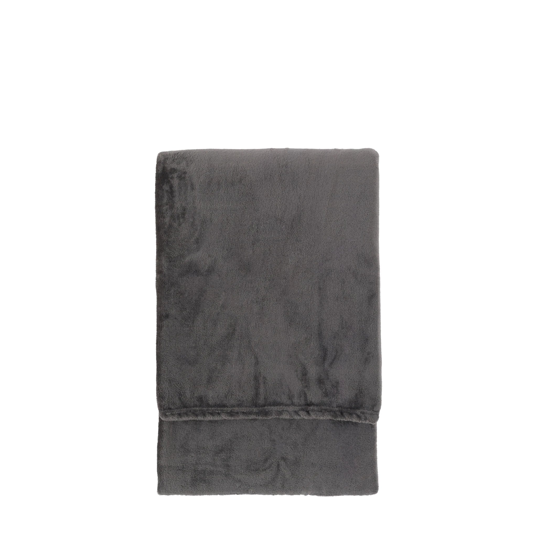 Phoenix Super Soft Flannel Fleece Grey Throw