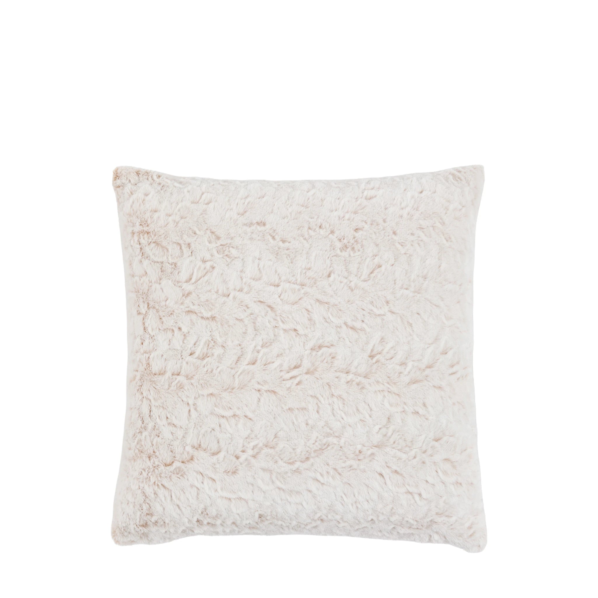 Set of 2 Mare Faux Fur Natural Cushions 50x50cm