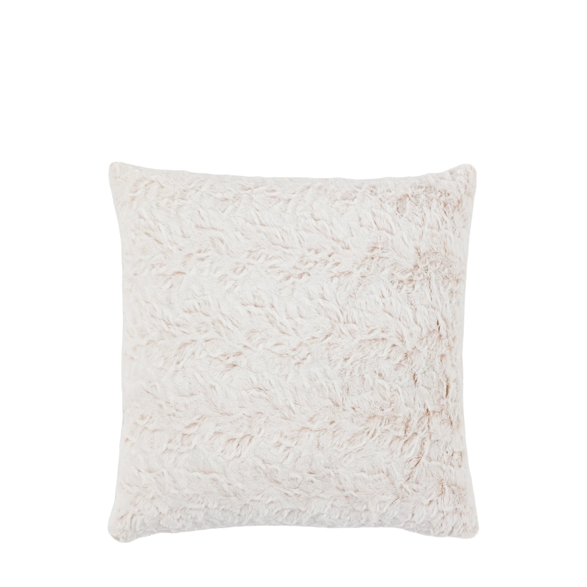 Set of 2 Mare Faux Fur Natural Cushions 50x50cm