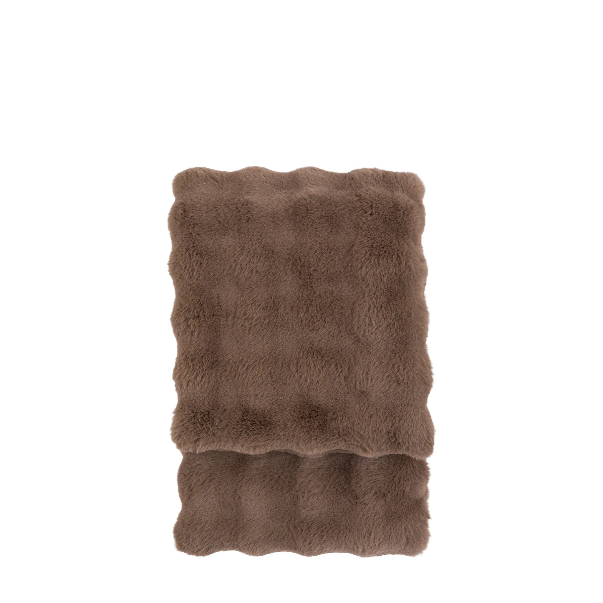 Fernleigh Rabbit Faux Fur Mocha Throw