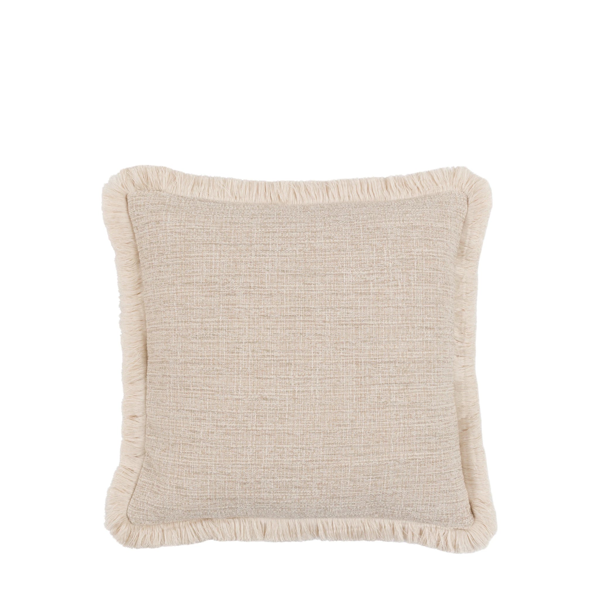 Alderhouse Natural Fringe Linen Cushion 50x50cm