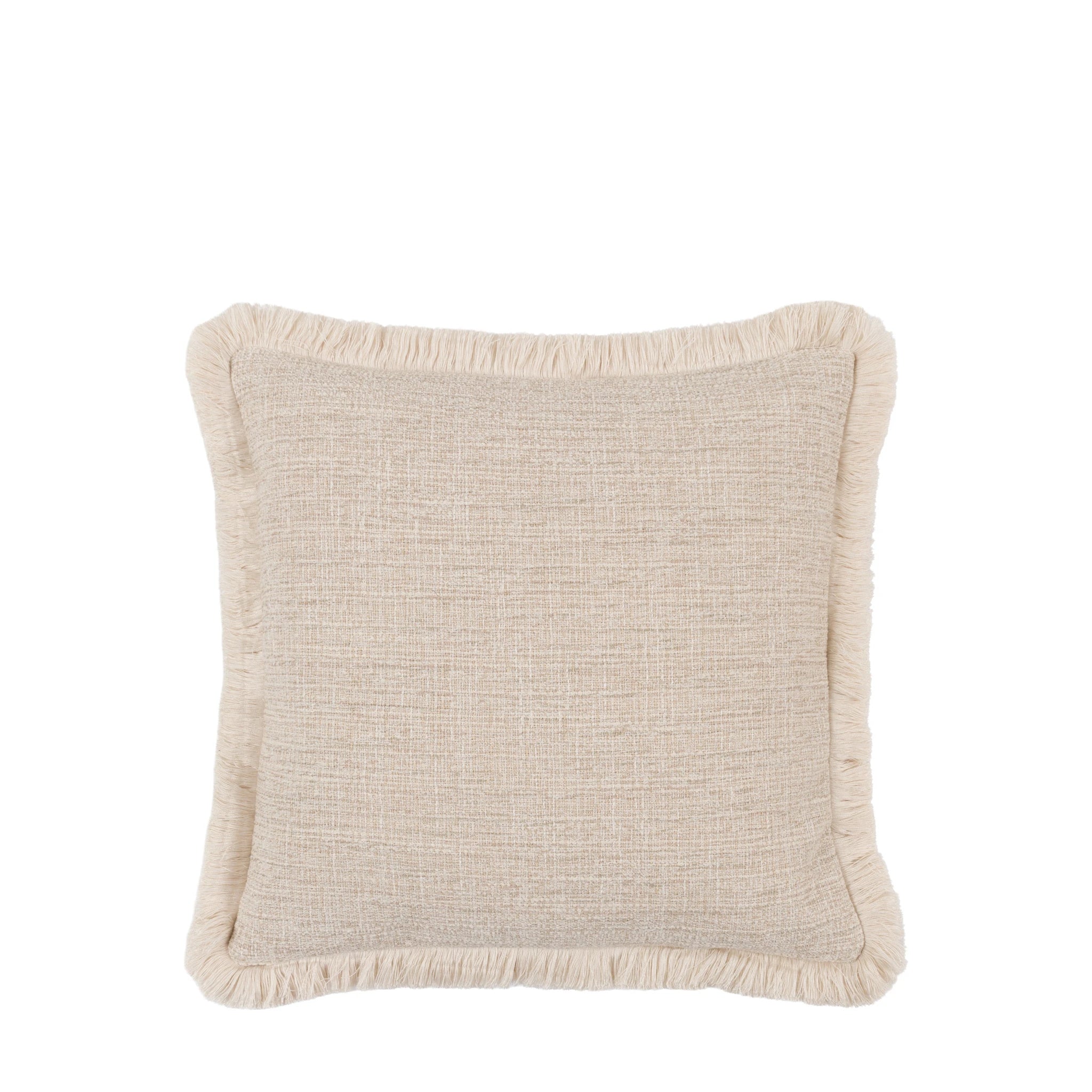 Alderhouse Natural Fringe Linen Cushion 50x50cm