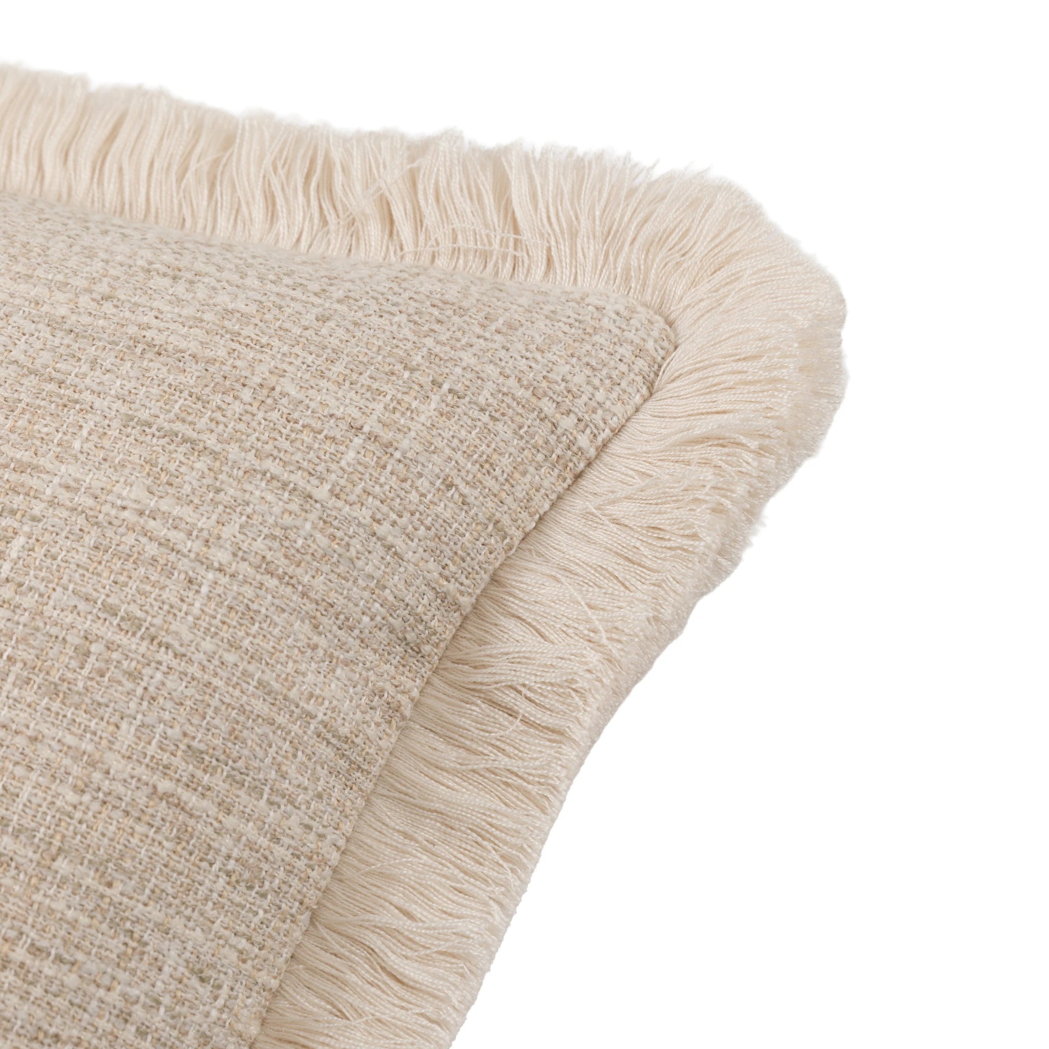 Alderhouse Natural Fringe Linen Cushion 50x50cm