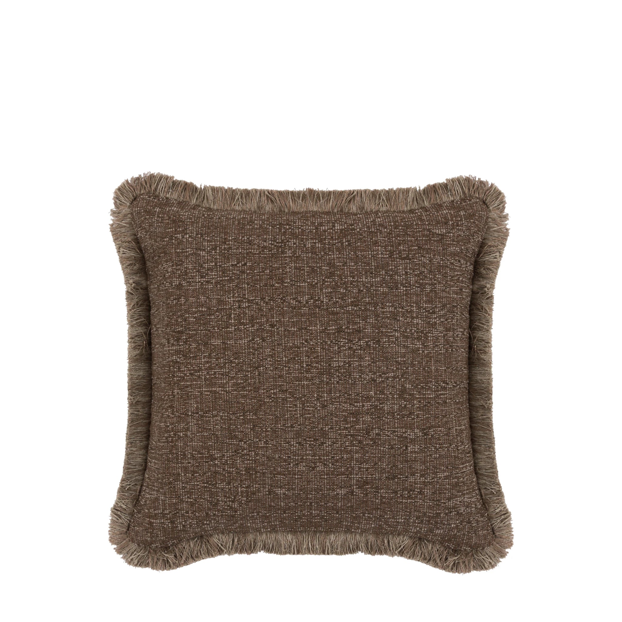 Alderhouse Fringe Mocha Cushion 50x50cm