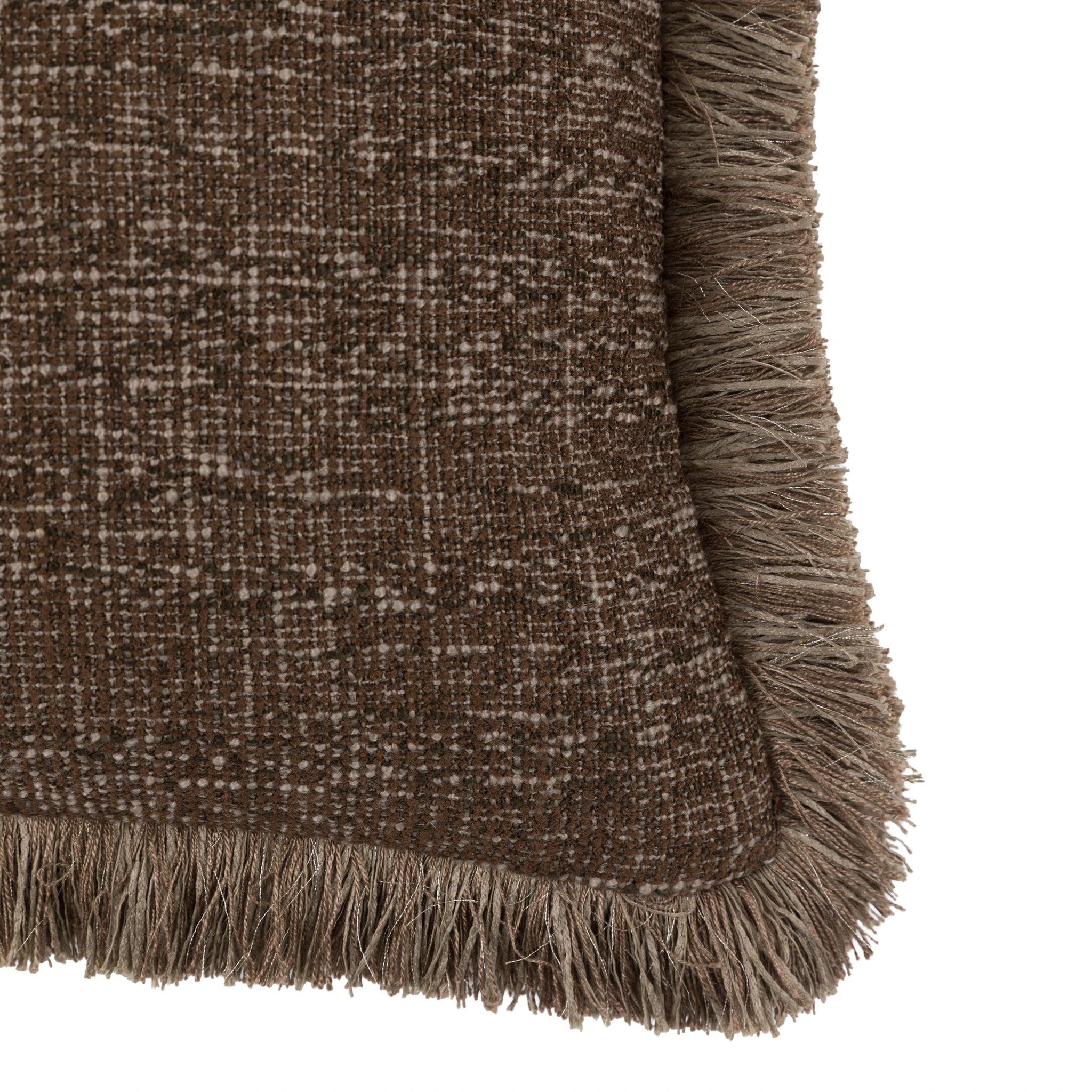 Alderhouse Fringe Mocha Cushion 50x50cm