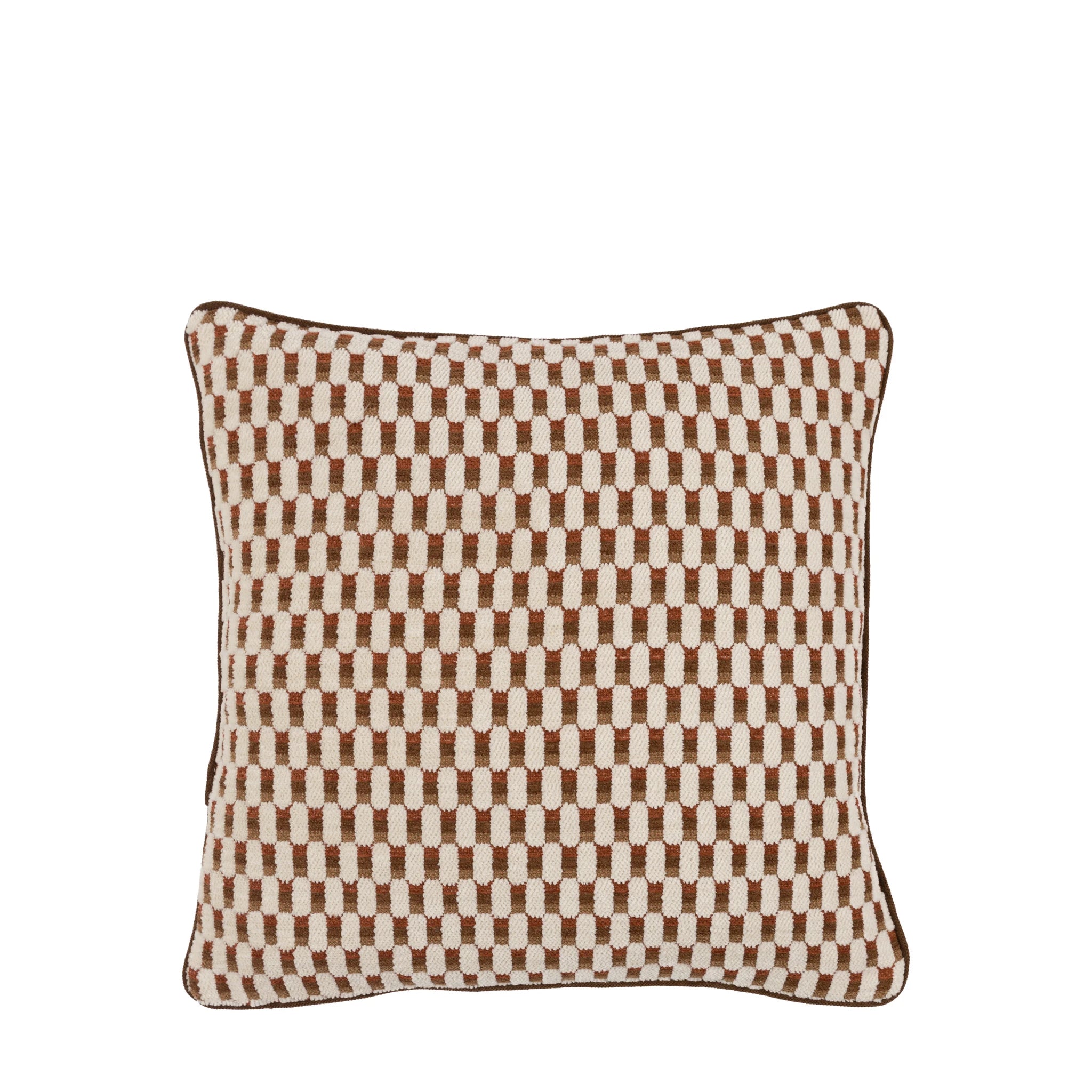 Orelia Jacquard Rust Cushion 50x50cm