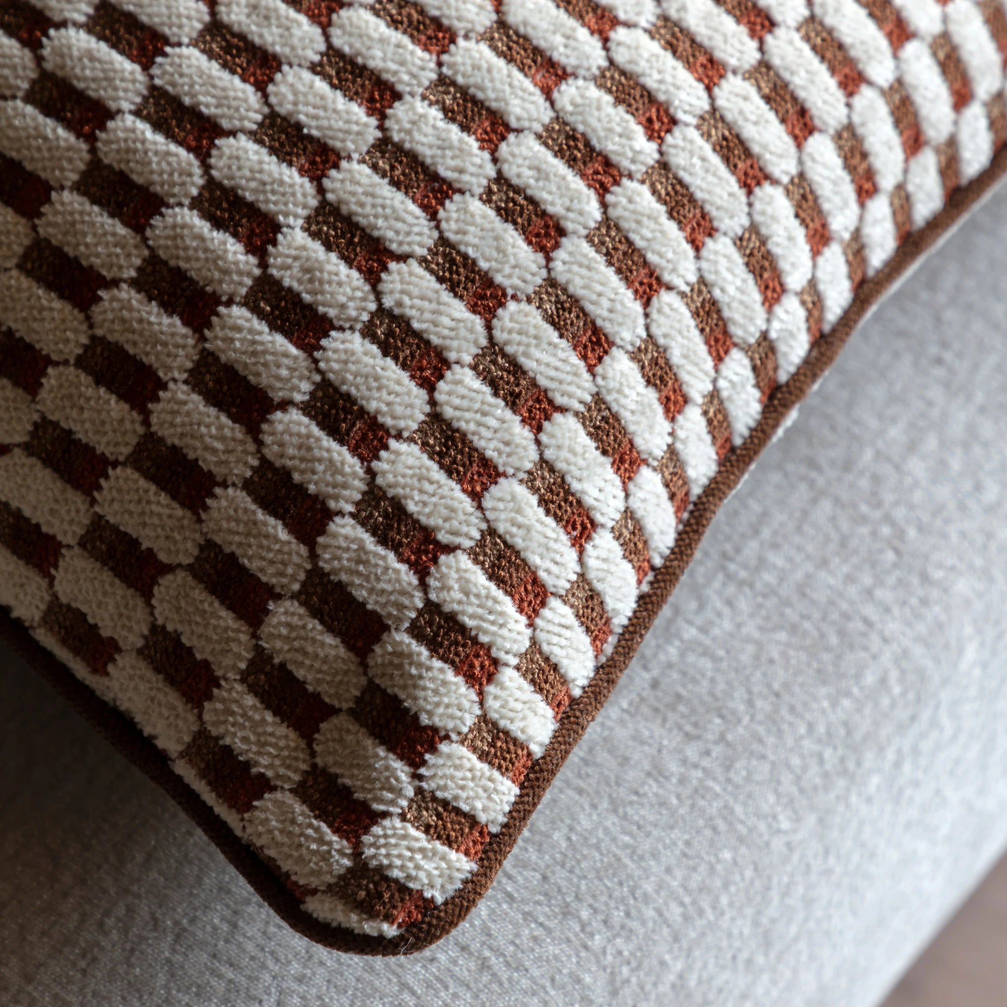 Orelia Jacquard Rust Cushion 50x50cm