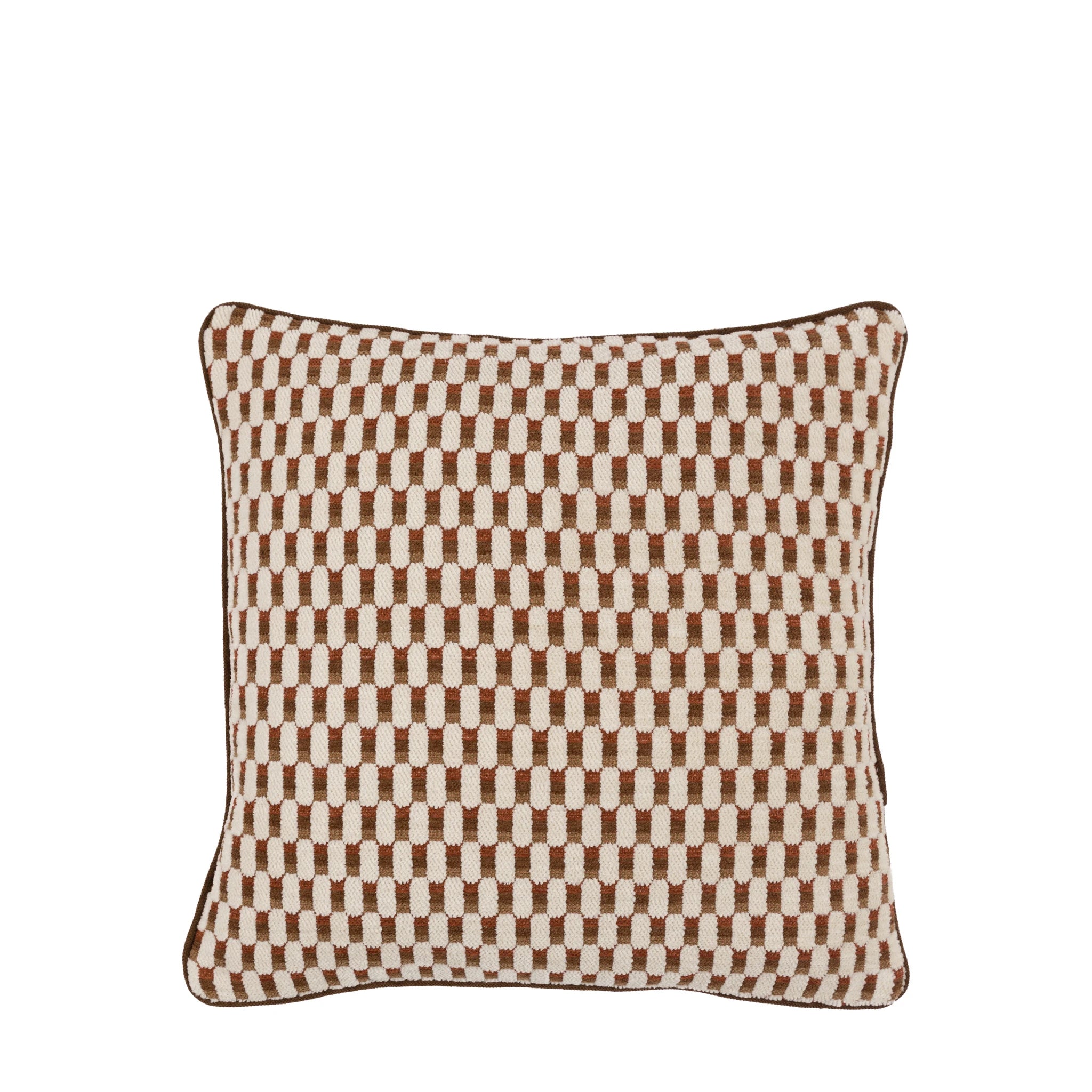 Orelia Jacquard Rust Cushion 50x50cm