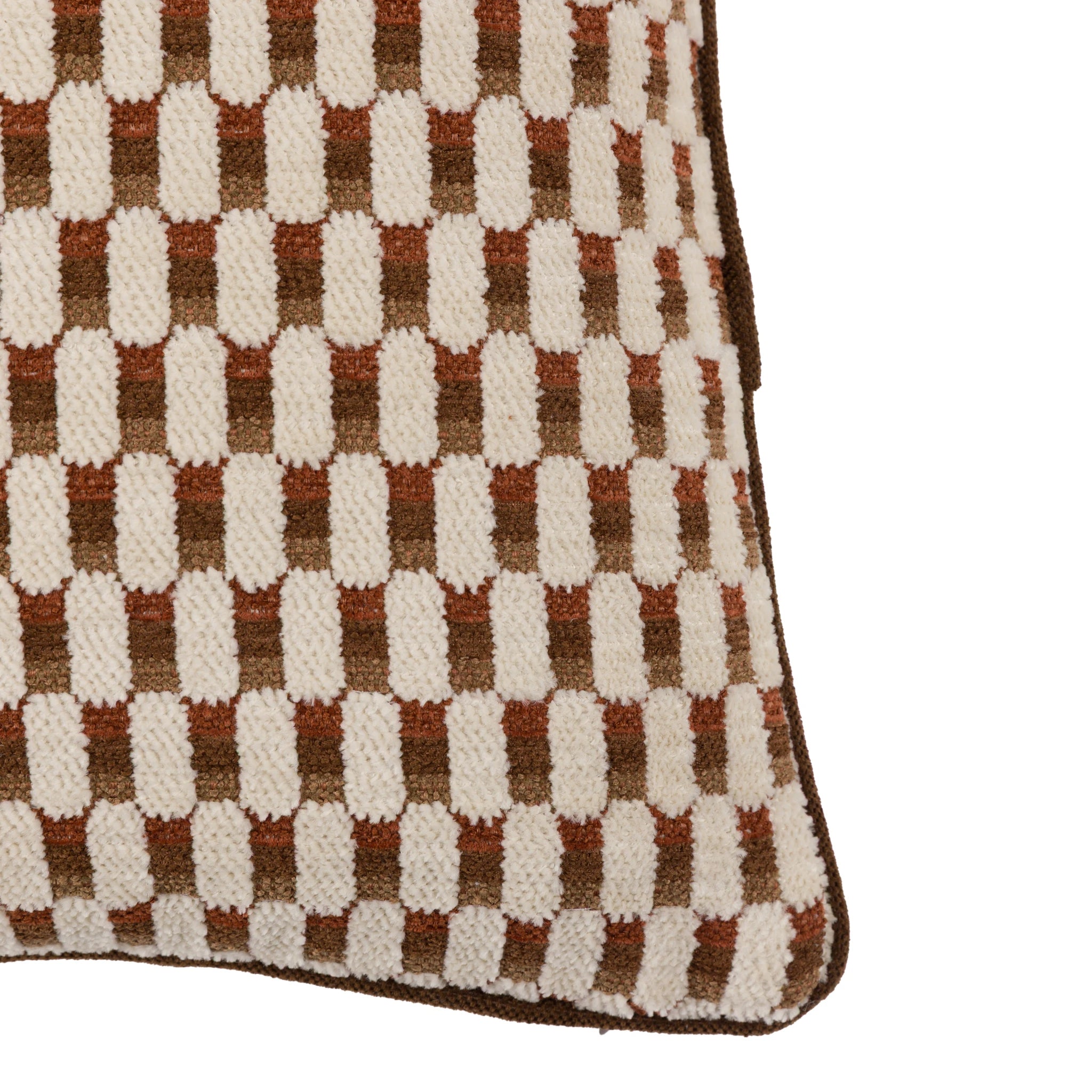 Orelia Jacquard Rust Cushion 50x50cm