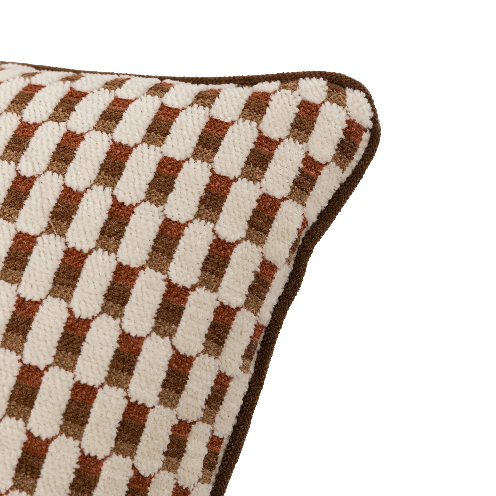 Orelia Jacquard Rust Cushion 50x50cm