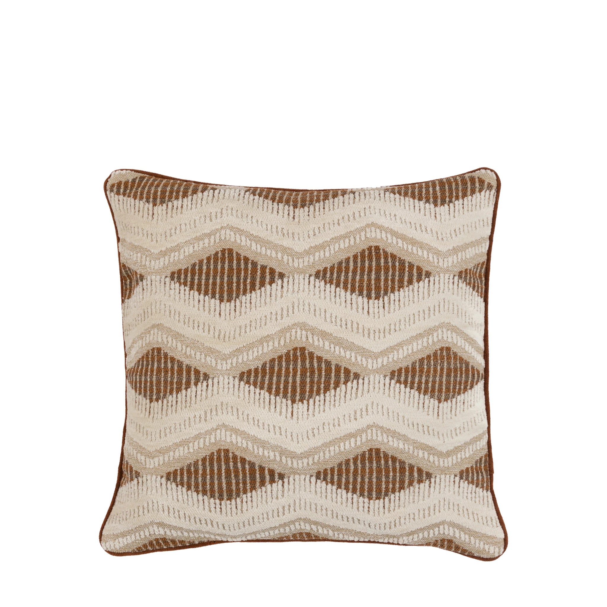Bellgrave Jacquard Rust Cushion 50x50cm