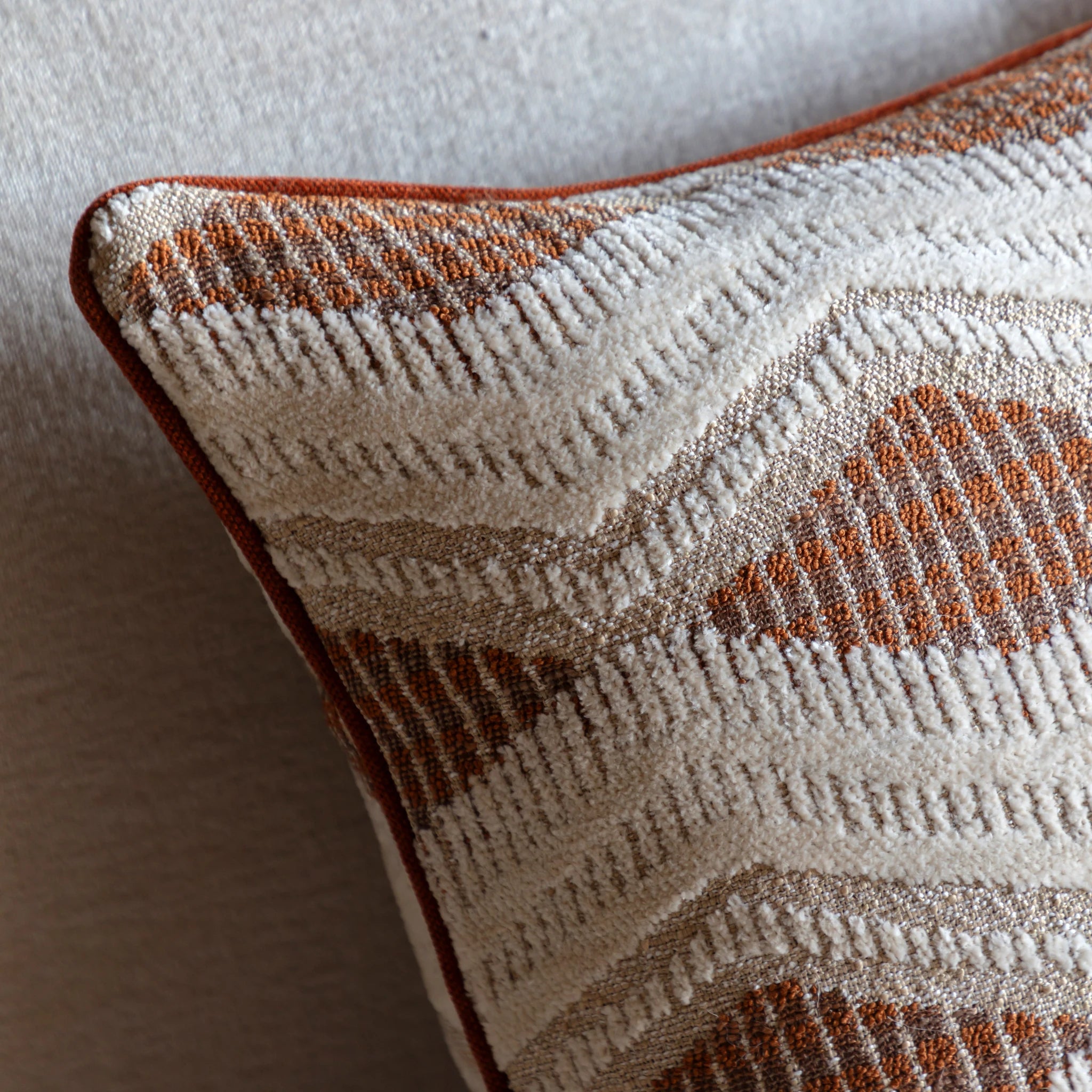 Bellgrave Jacquard Rust Cushion 50x50cm