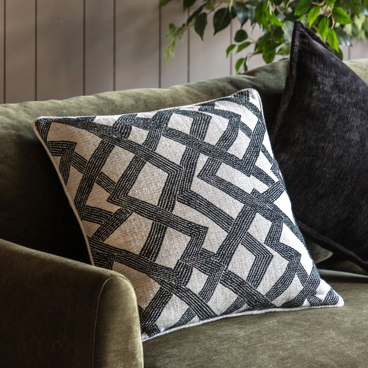Selene Jacquard Slate Cushion 50x50cm