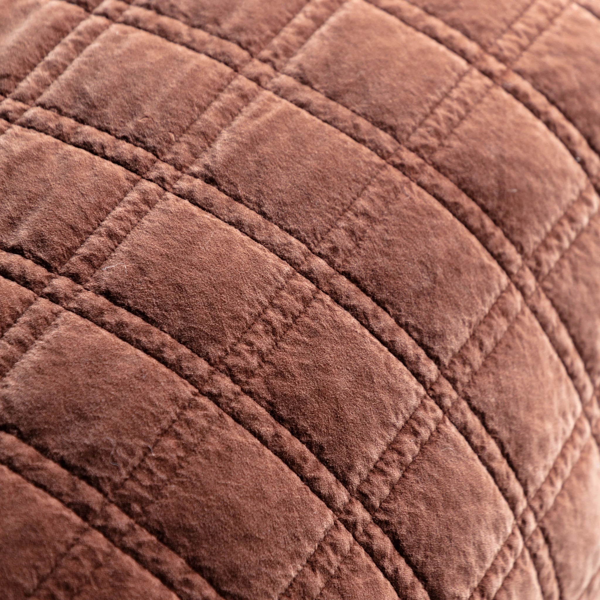 Sawyer Cotton Velvet Quilted Rust Bedspread