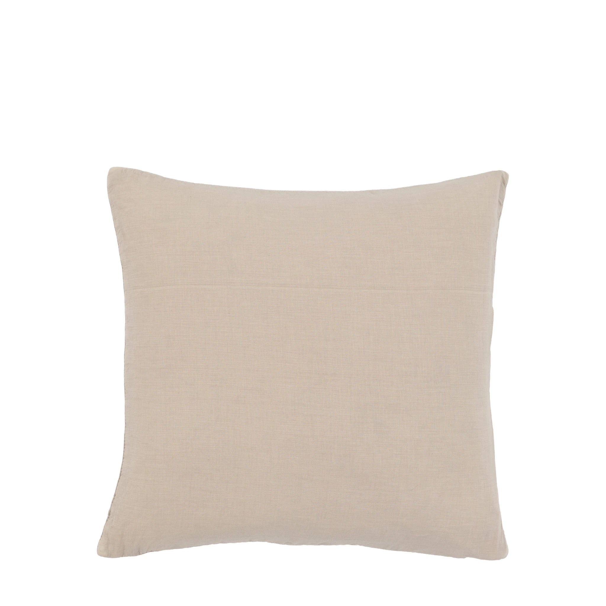 Sawyer Cotton Velvet Stitched Taupe Cushion 50x50cm