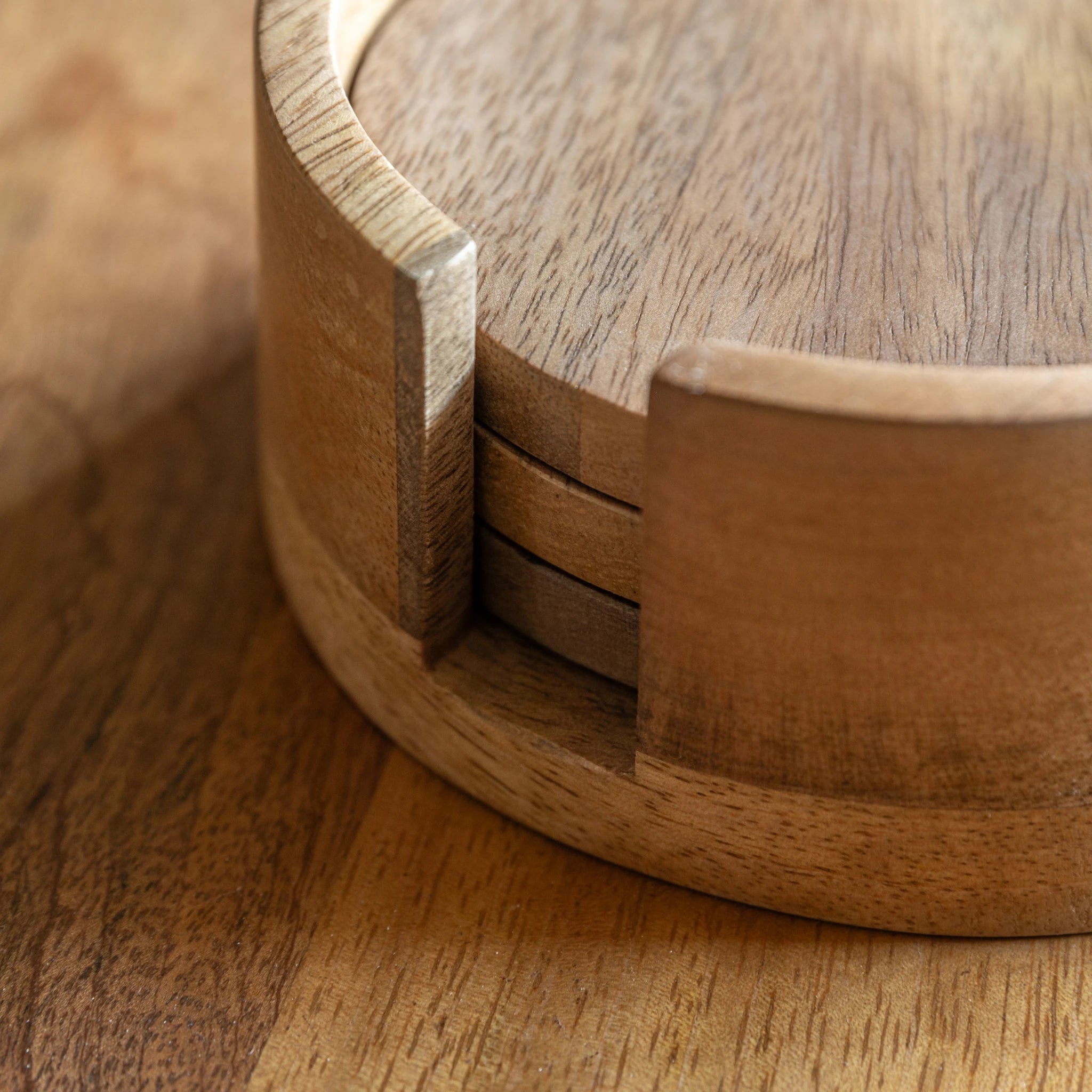 Set of 4 Colette Mango Wood Coasters
