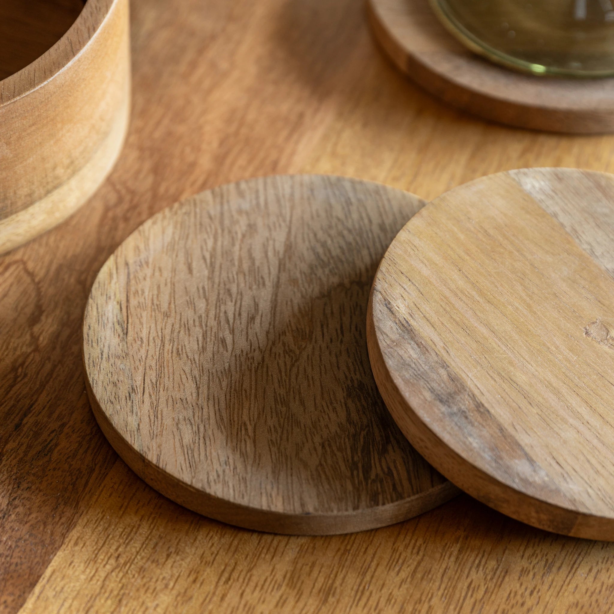 Set of 4 Colette Mango Wood Coasters