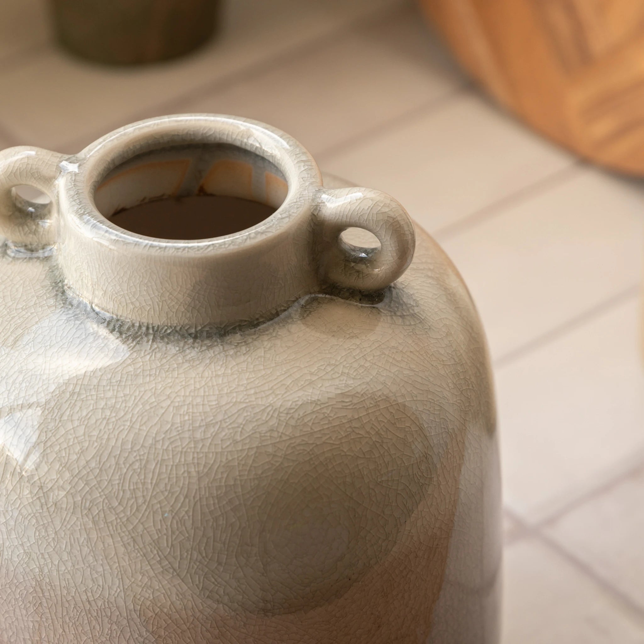 Cerella Crackle Glaze Natural Ceramic Vase