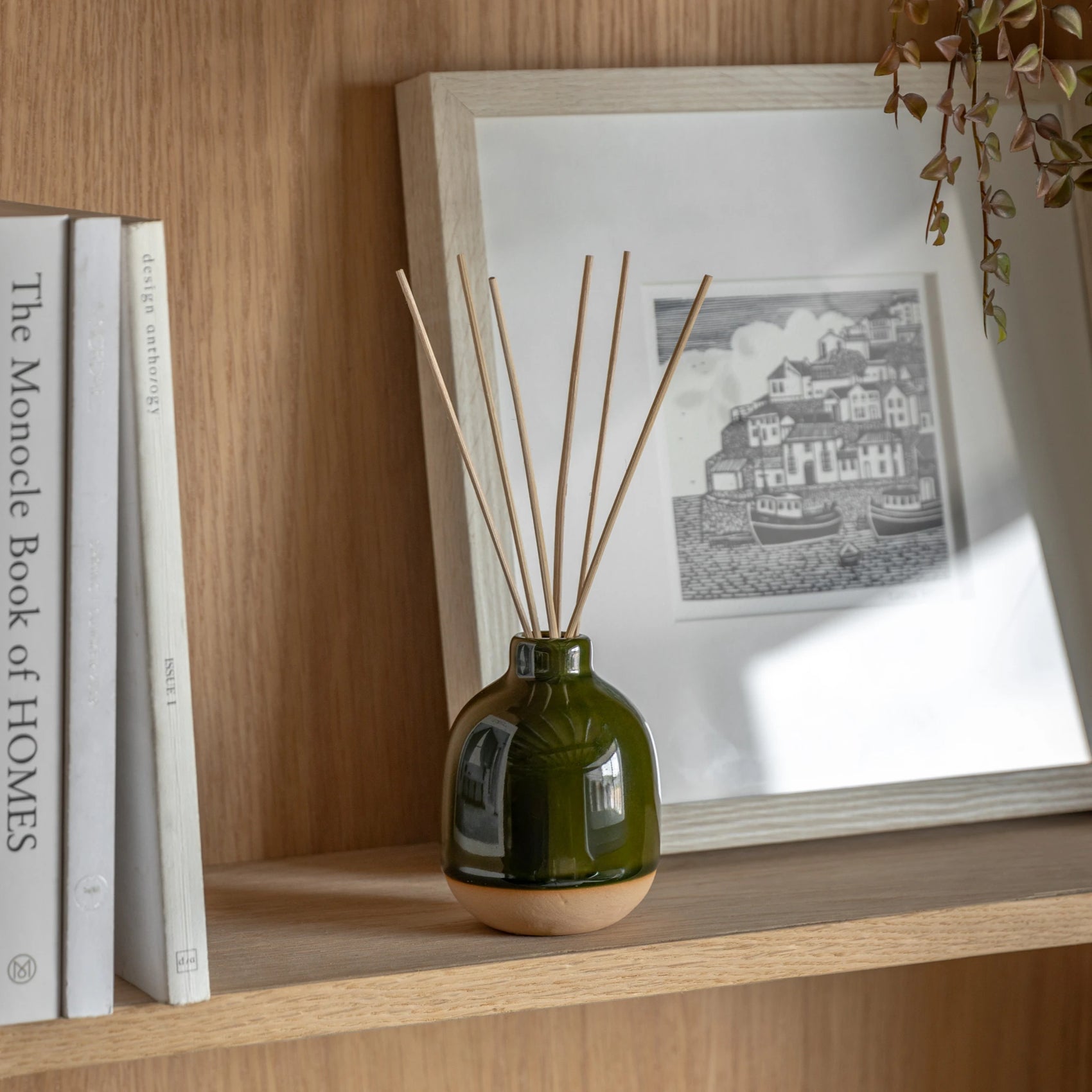 Terrene Olive Green 200ml Glazed Ceramic Diffuser