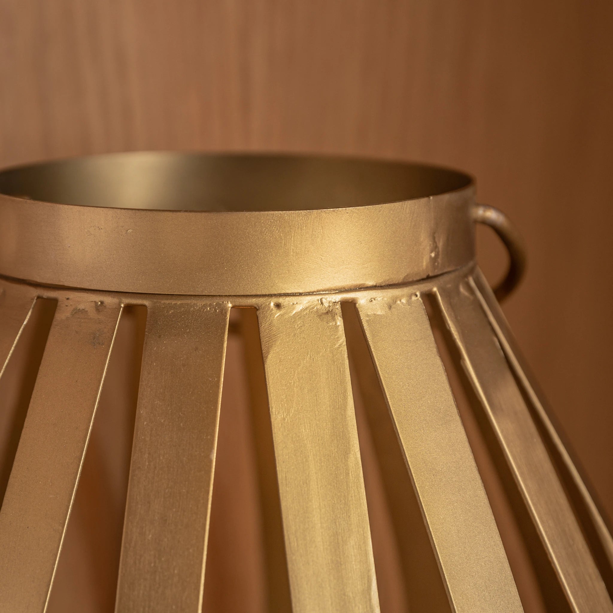 Parke Metal Bulb Gold Lantern Small