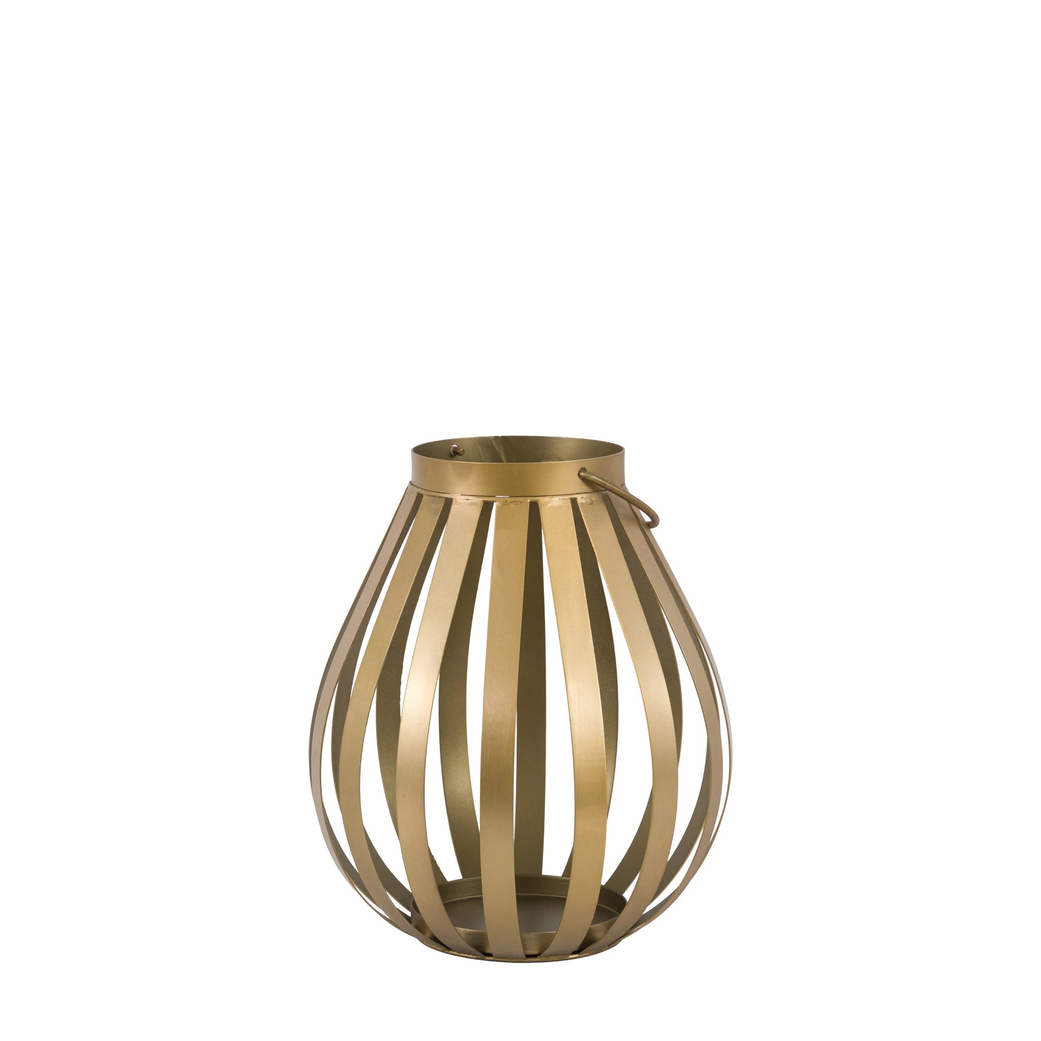 Parke Metal Bulb Gold Lantern Small