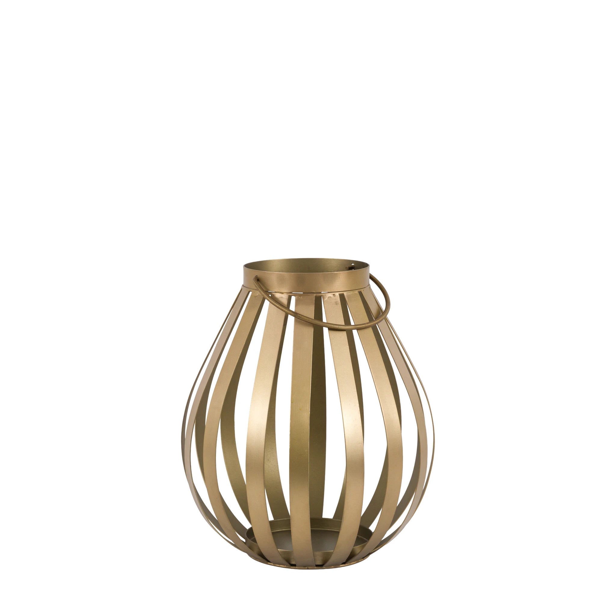 Parke Metal Bulb Gold Lantern Small