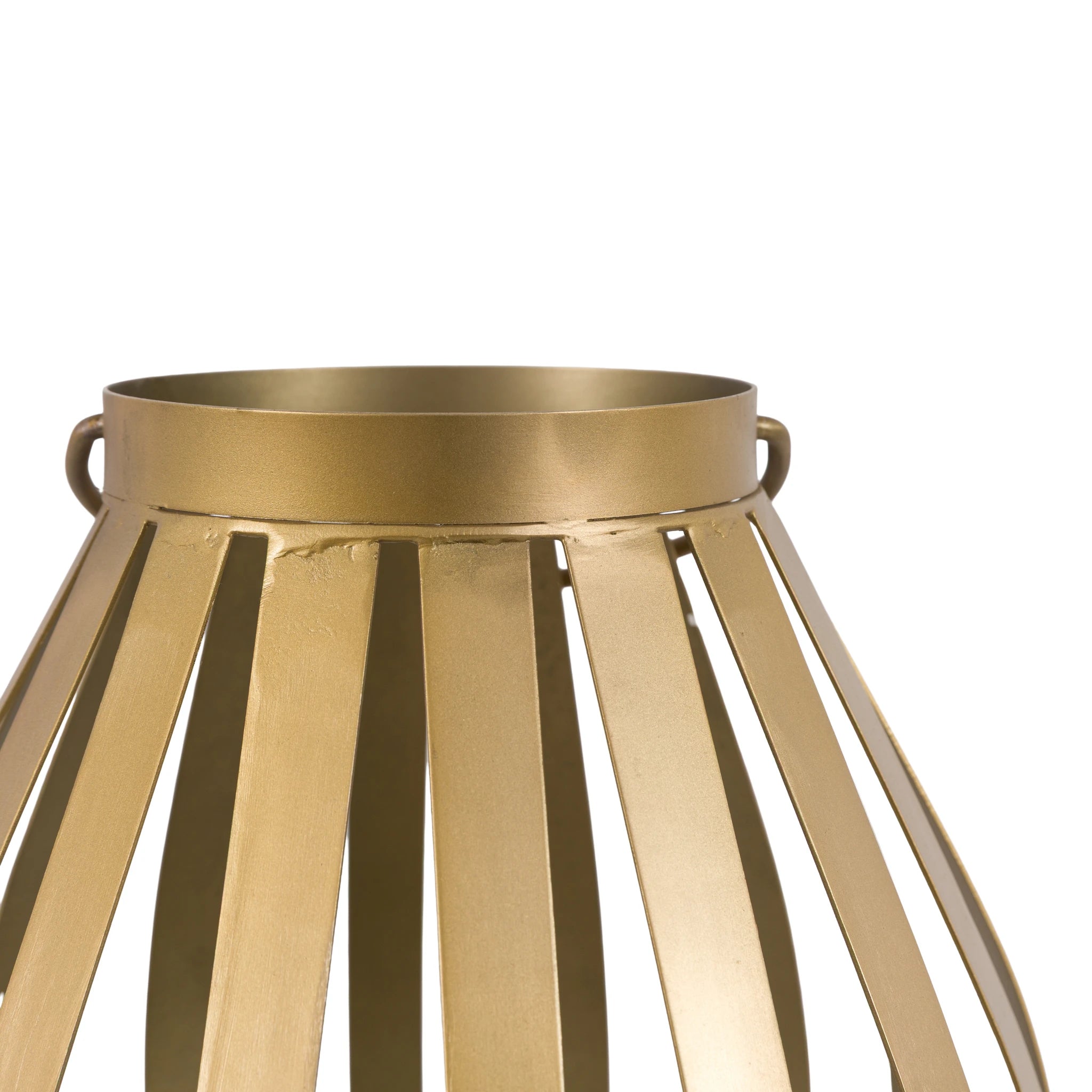Parke Metal Bulb Gold Lantern Small