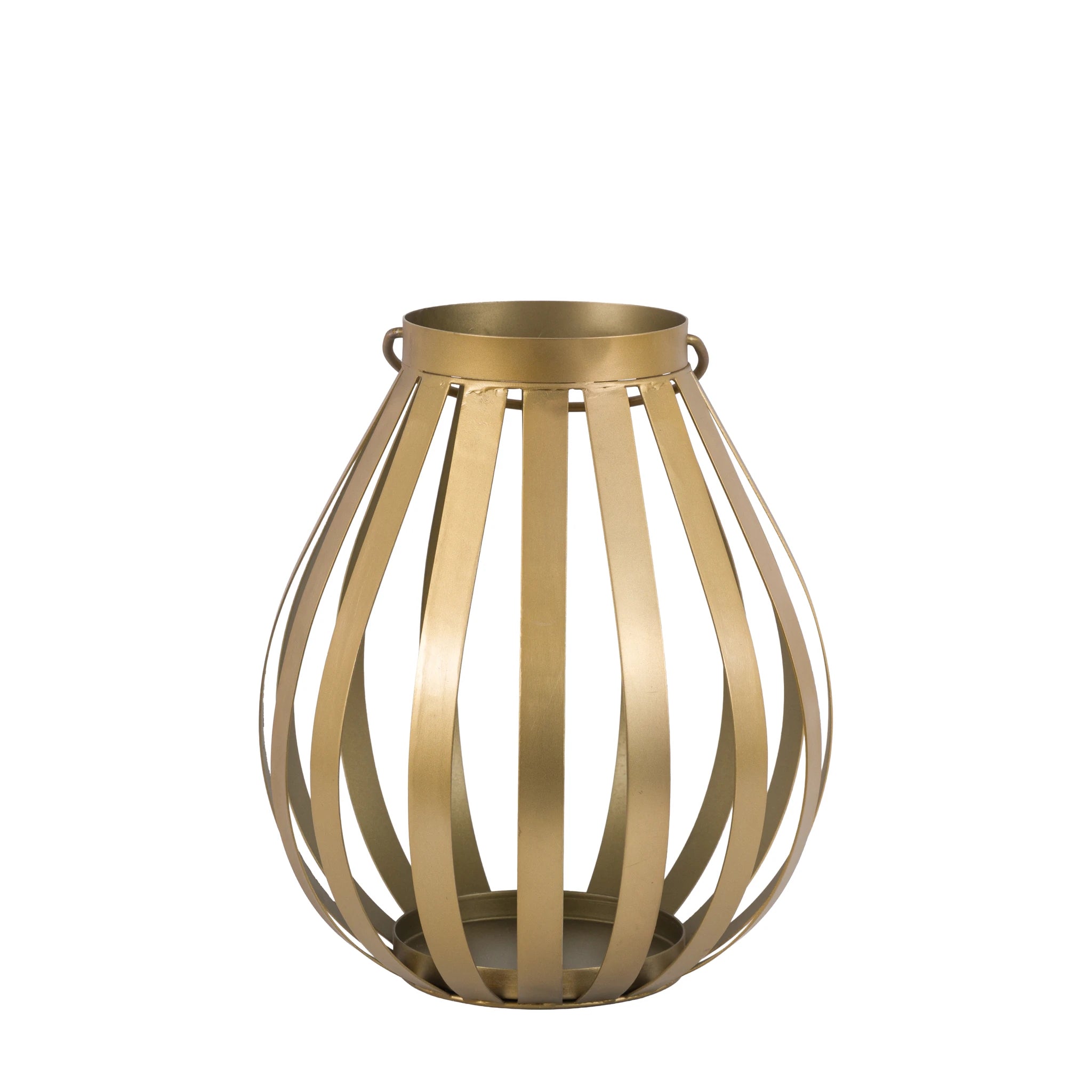 Parke Metal Bulb Gold Lantern Large