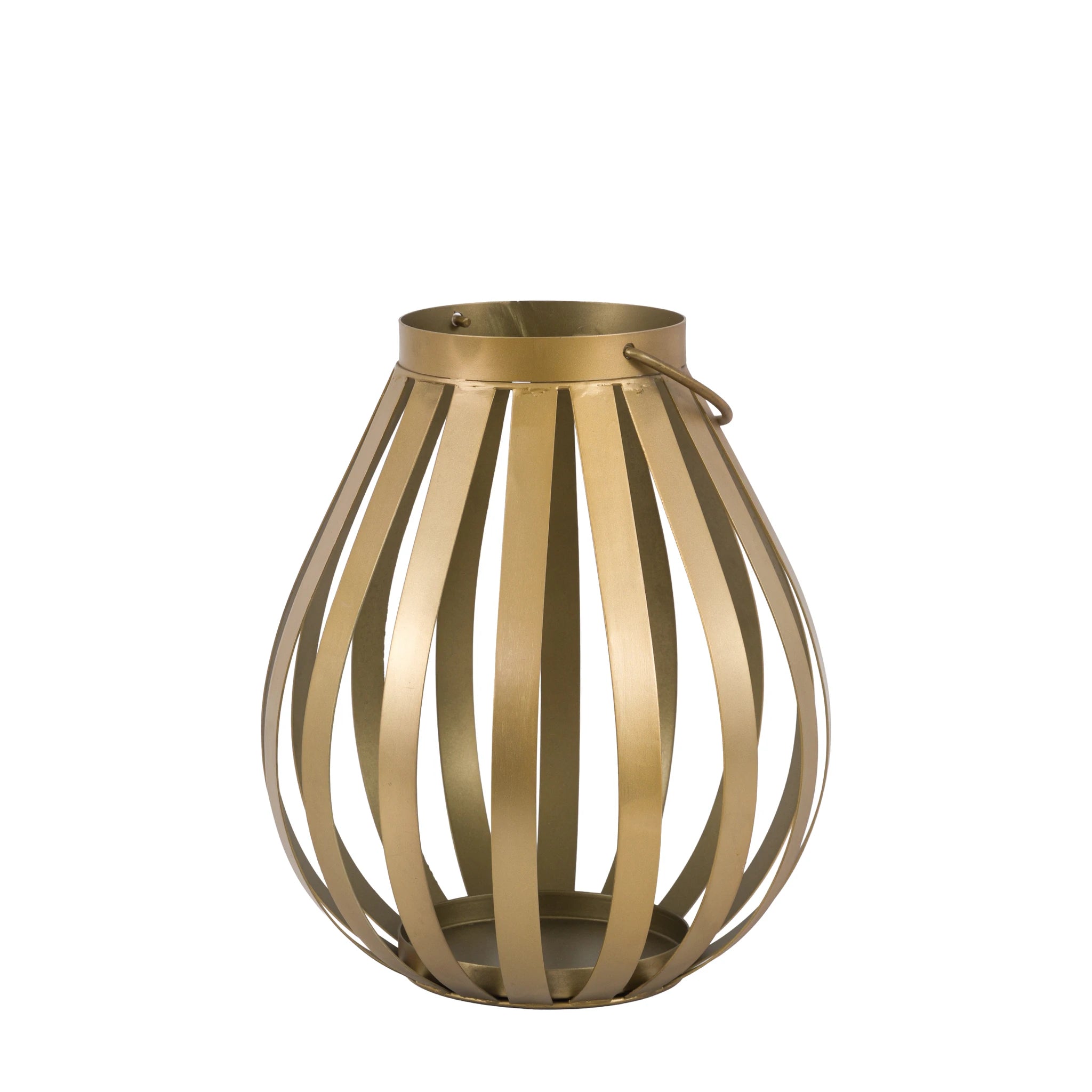 Parke Metal Bulb Gold Lantern Large