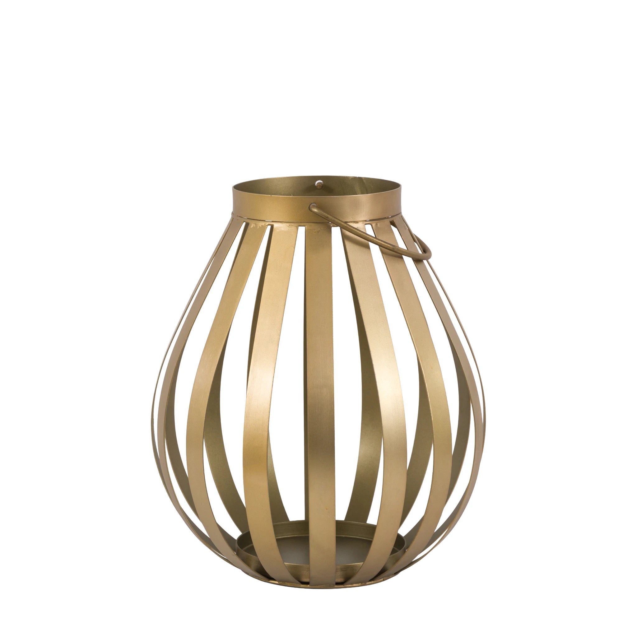 Parke Metal Bulb Gold Lantern Large