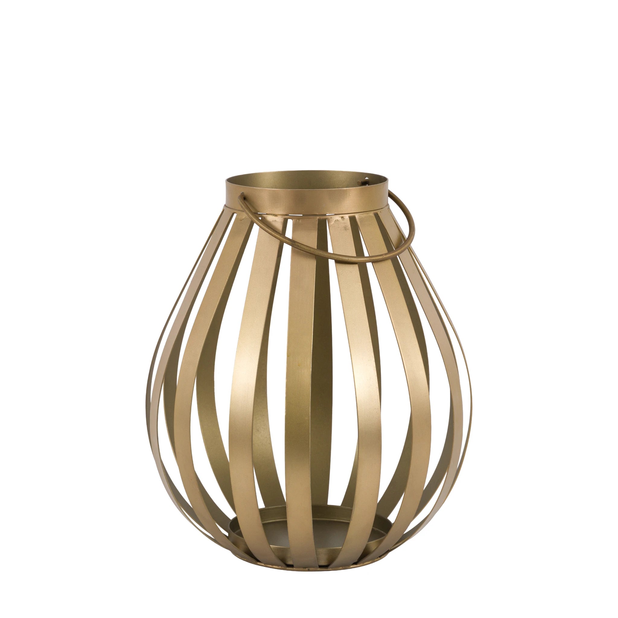 Parke Metal Bulb Gold Lantern Large