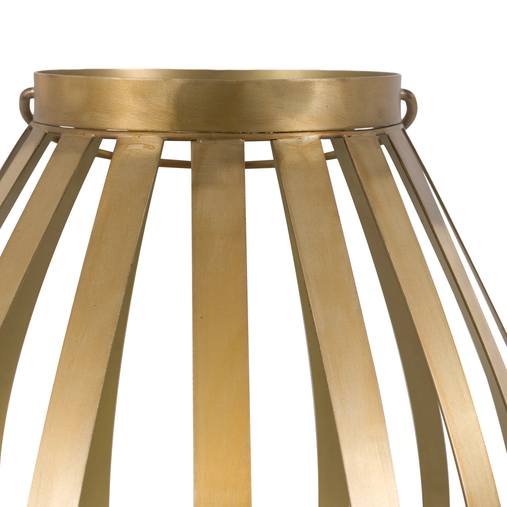 Parke Metal Bulb Gold Lantern Large