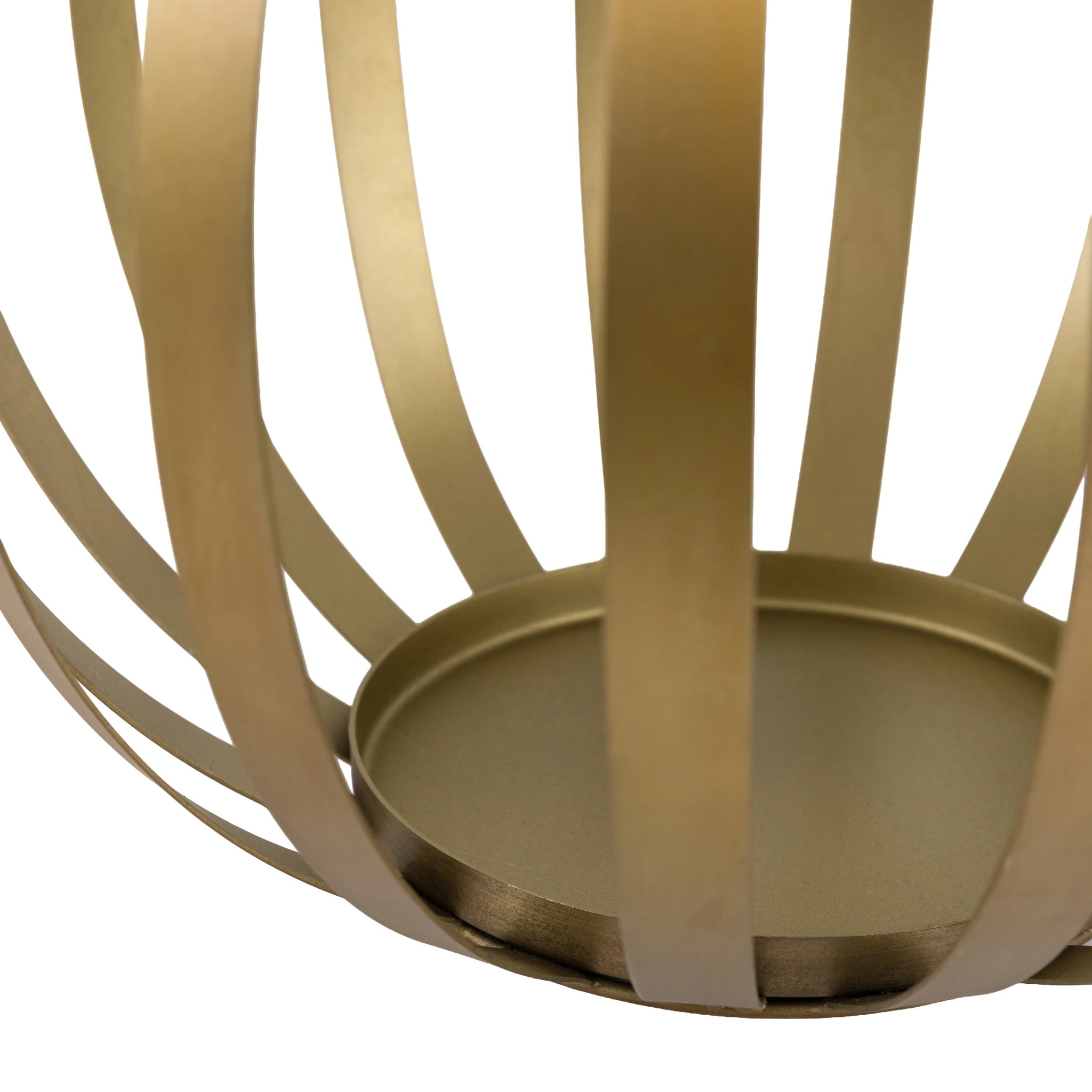 Parke Metal Bulb Gold Lantern Large