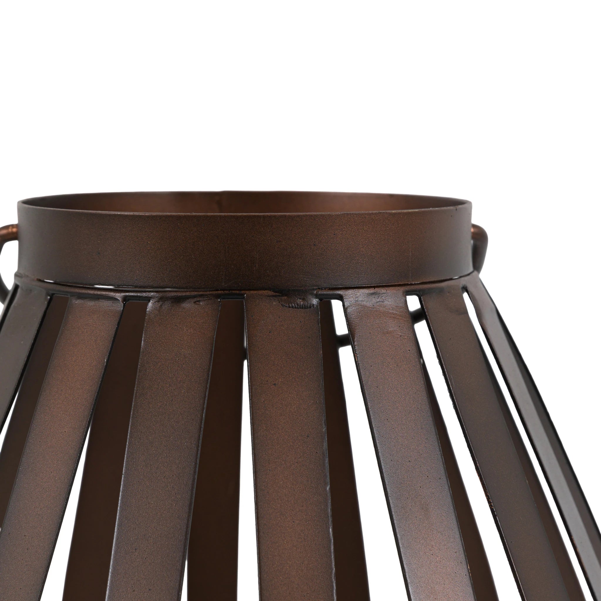 Parke Metal Bulb Brown Lantern Small