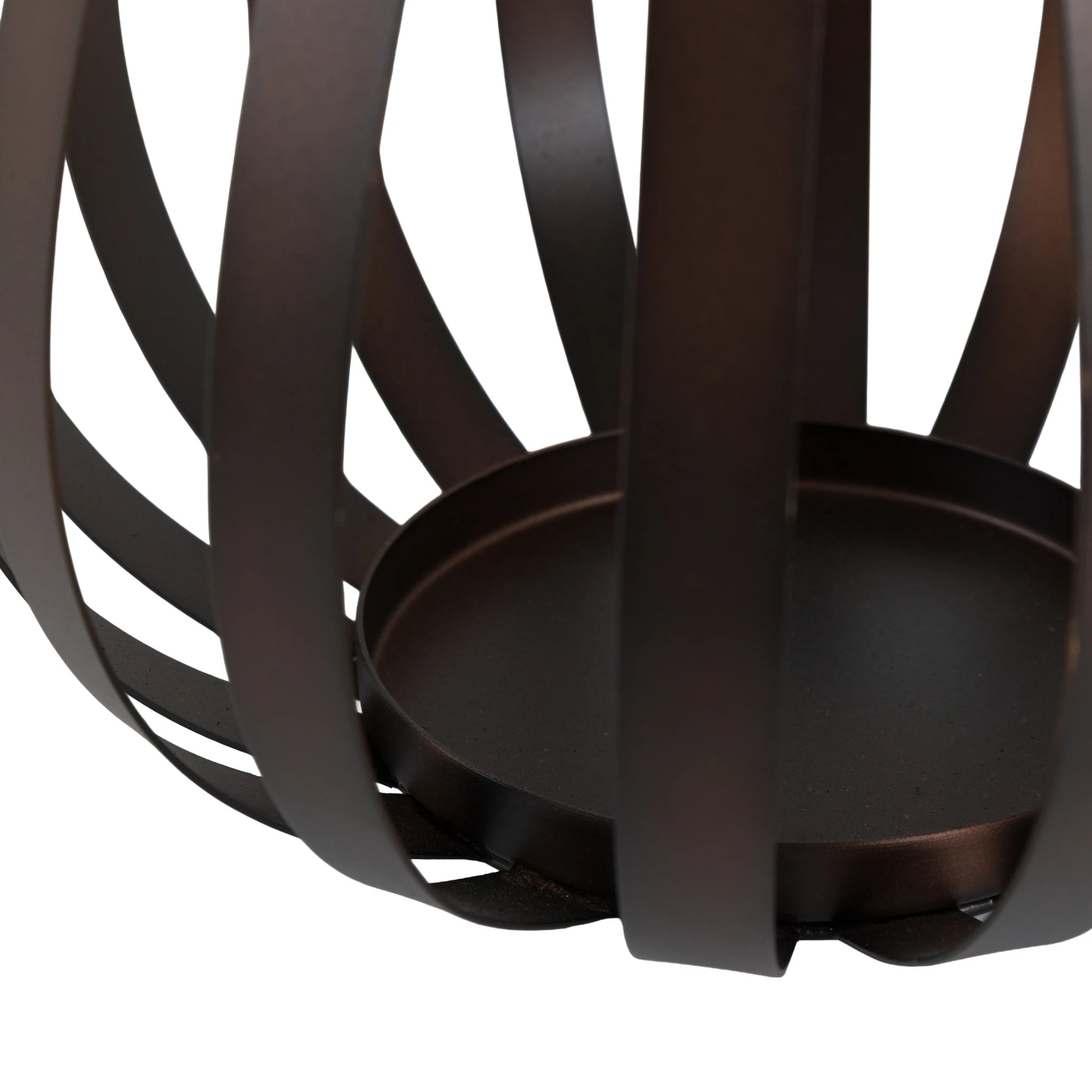 Parke Metal Bulb Brown Lantern Small