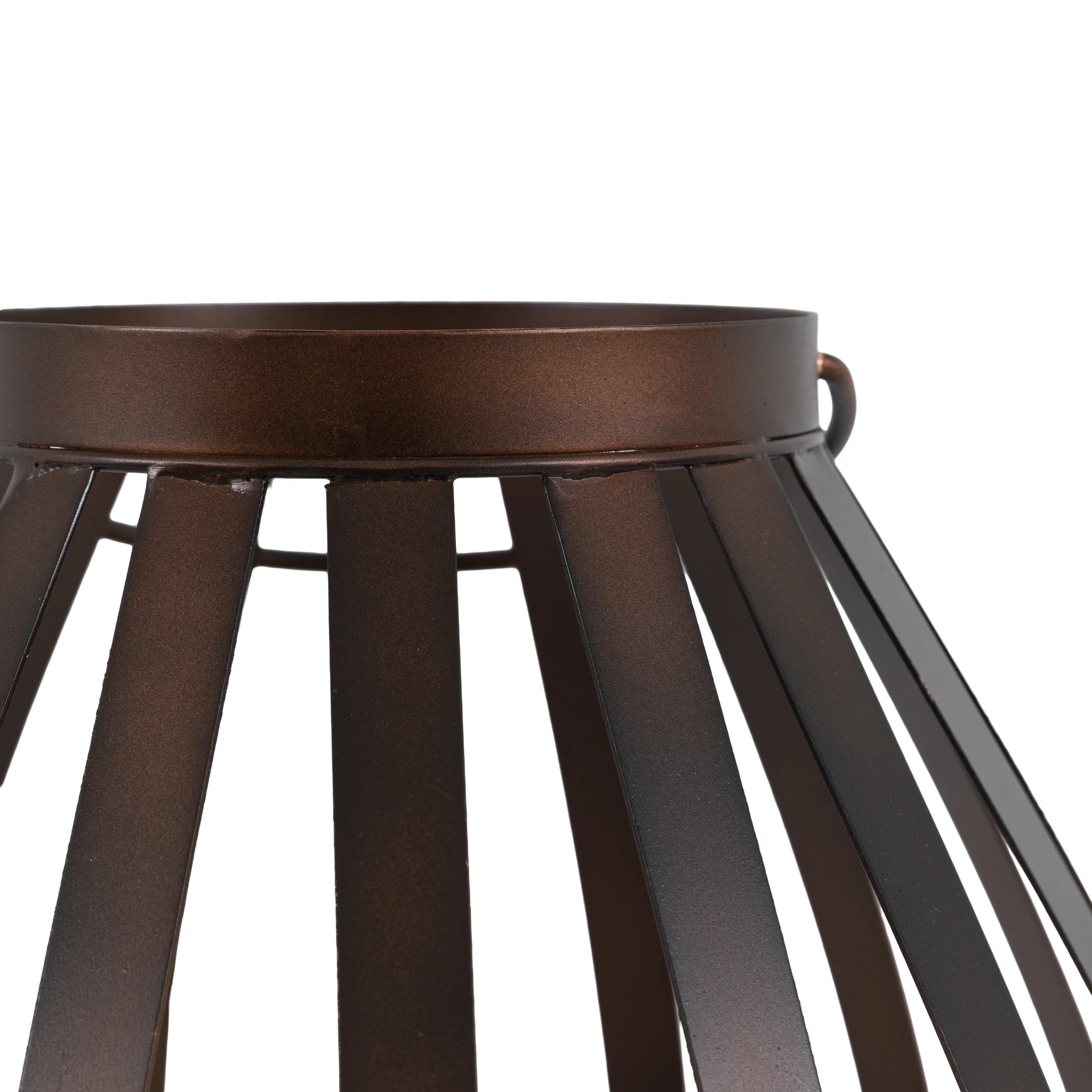 Parke Metal Bulb Brown Lantern Large
